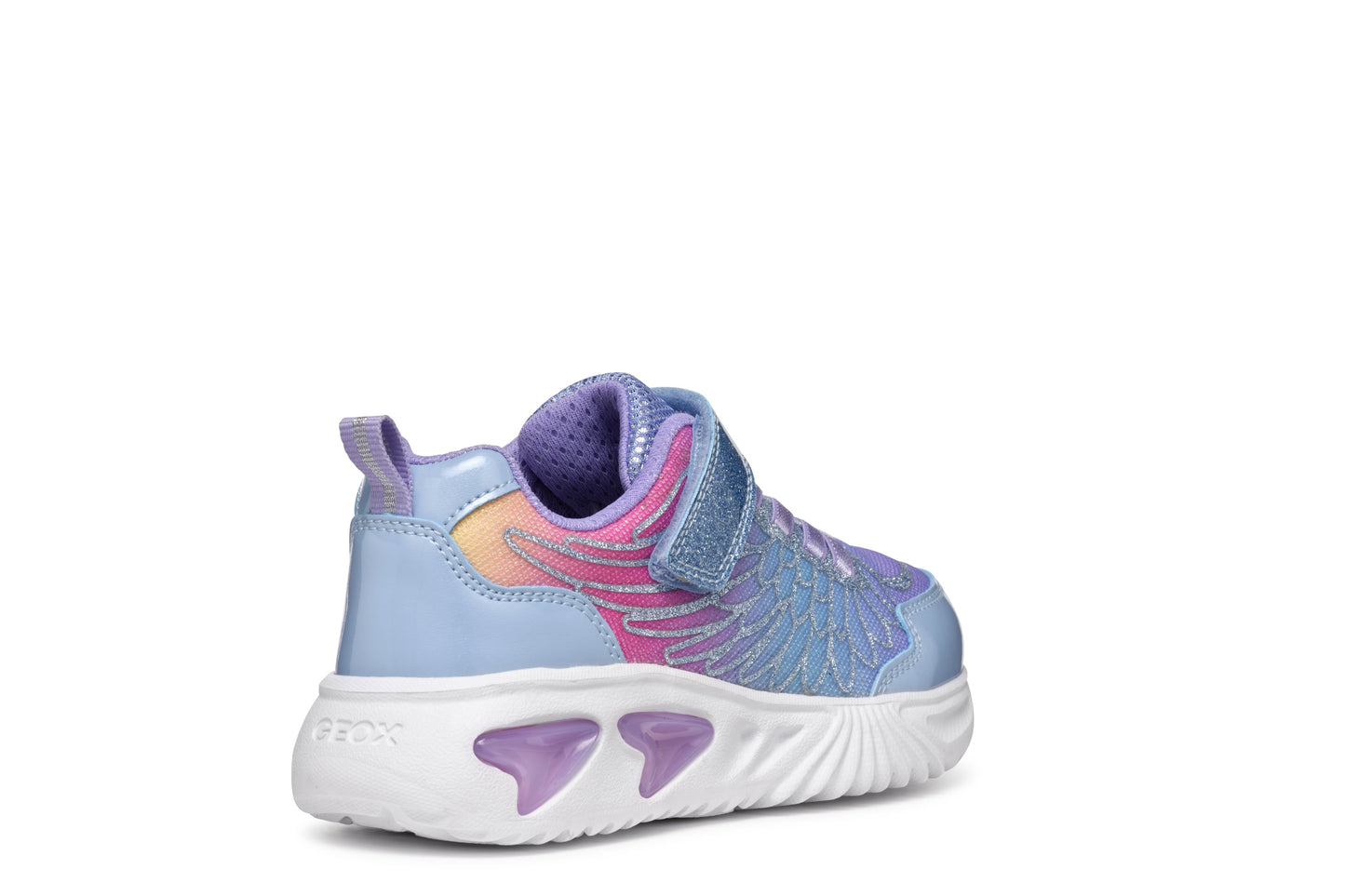 Assister Girl’s Sky Blue/Multicolour Light-up Trainer