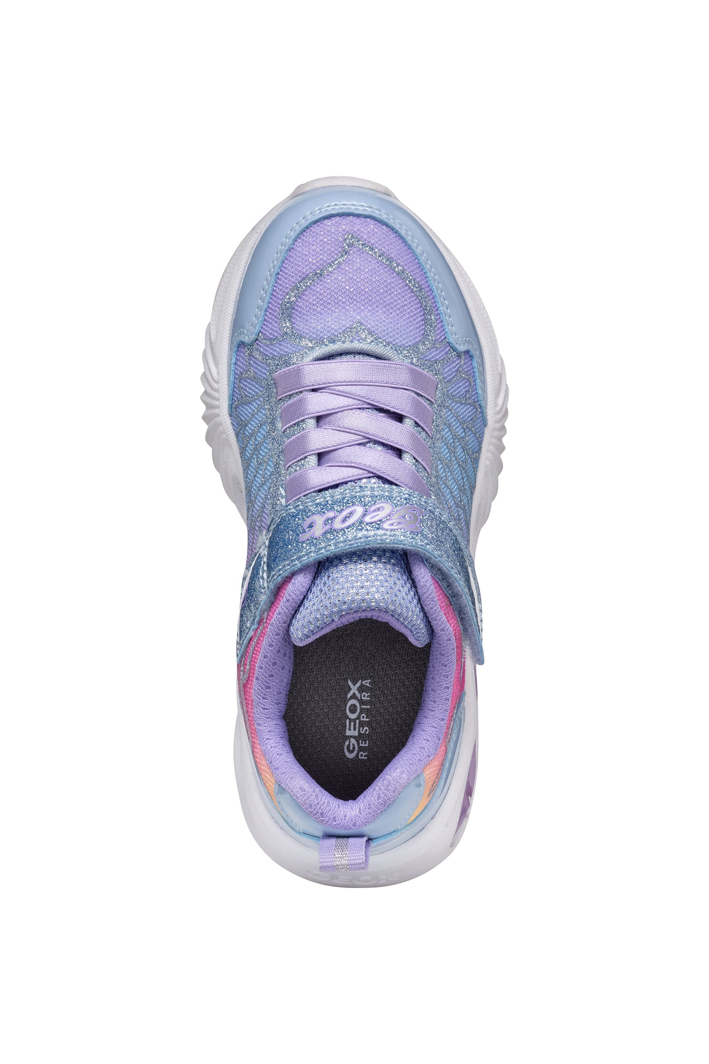 Assister Girl’s Sky Blue/Multicolour Light-up Trainer