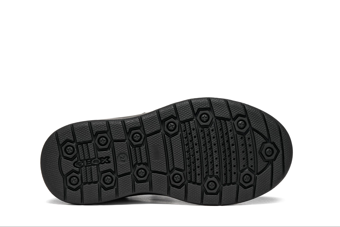 Riddock Double Strap Black Leather Boys School Shoe