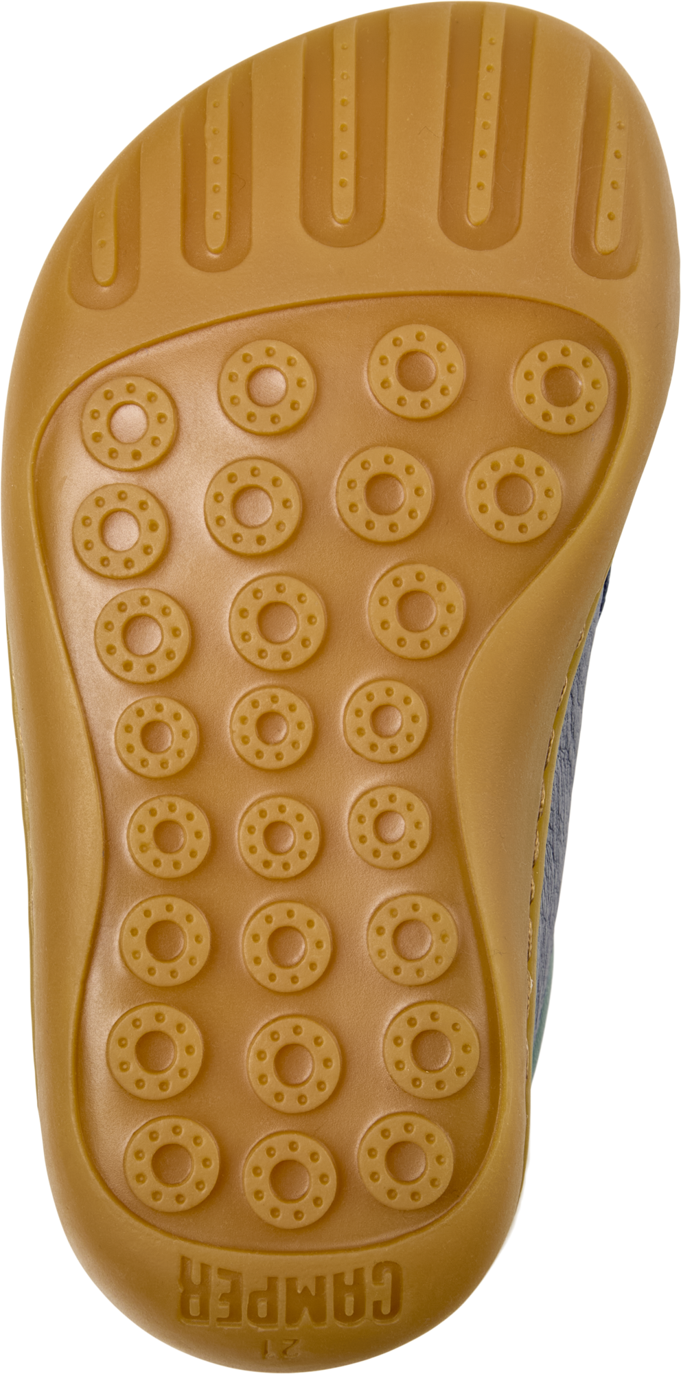 Peu Cami Blue Leather Double Strap First Walker Shoe