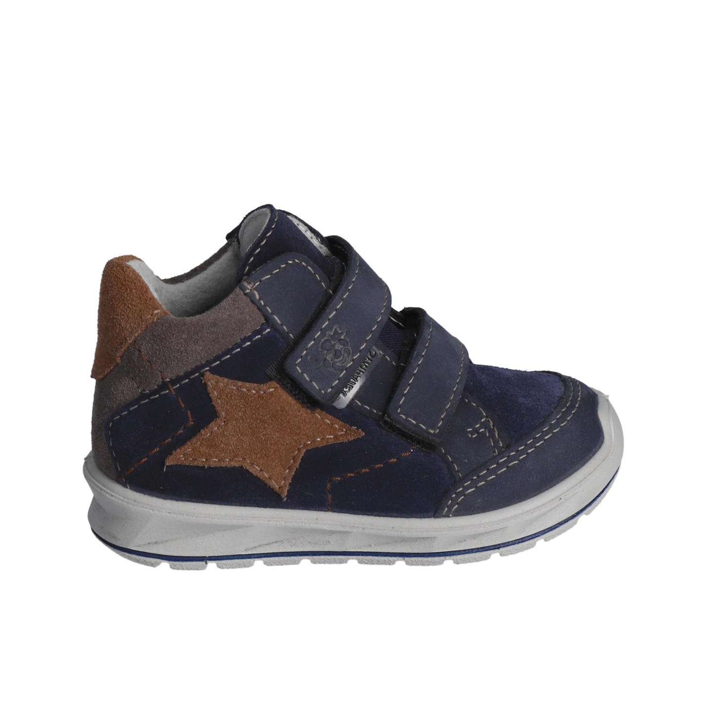 Kimi Waterproof Boot in Navy and Brown Leather