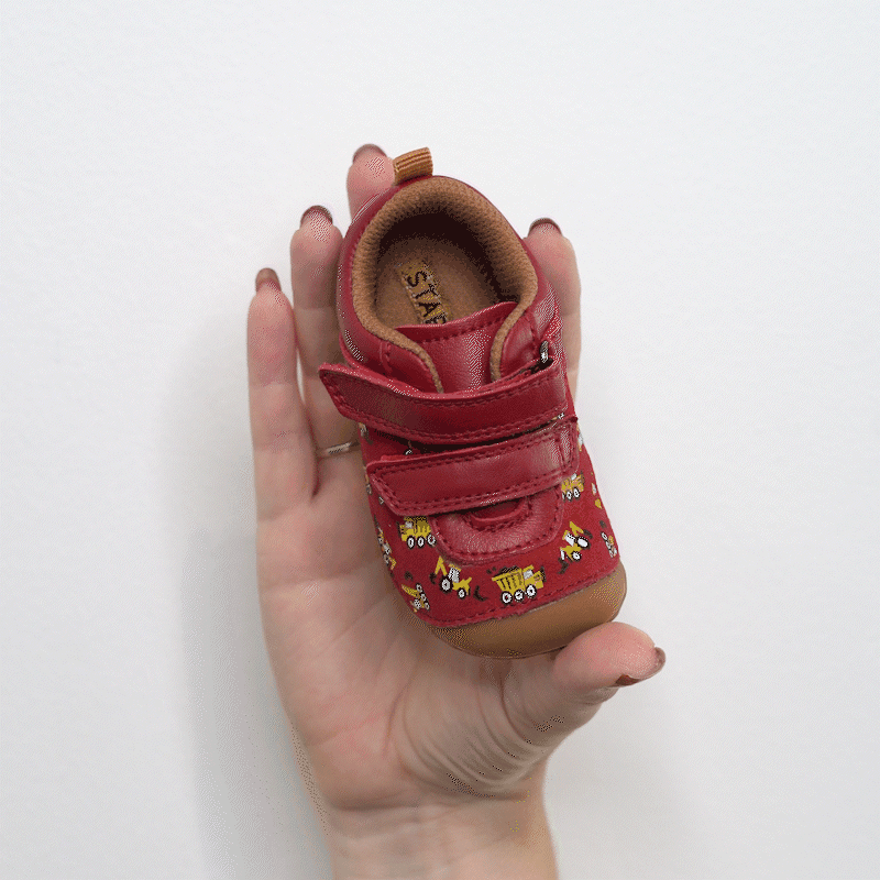 Little Smile Girls Dusky Pink Floral Leather Pre-walker