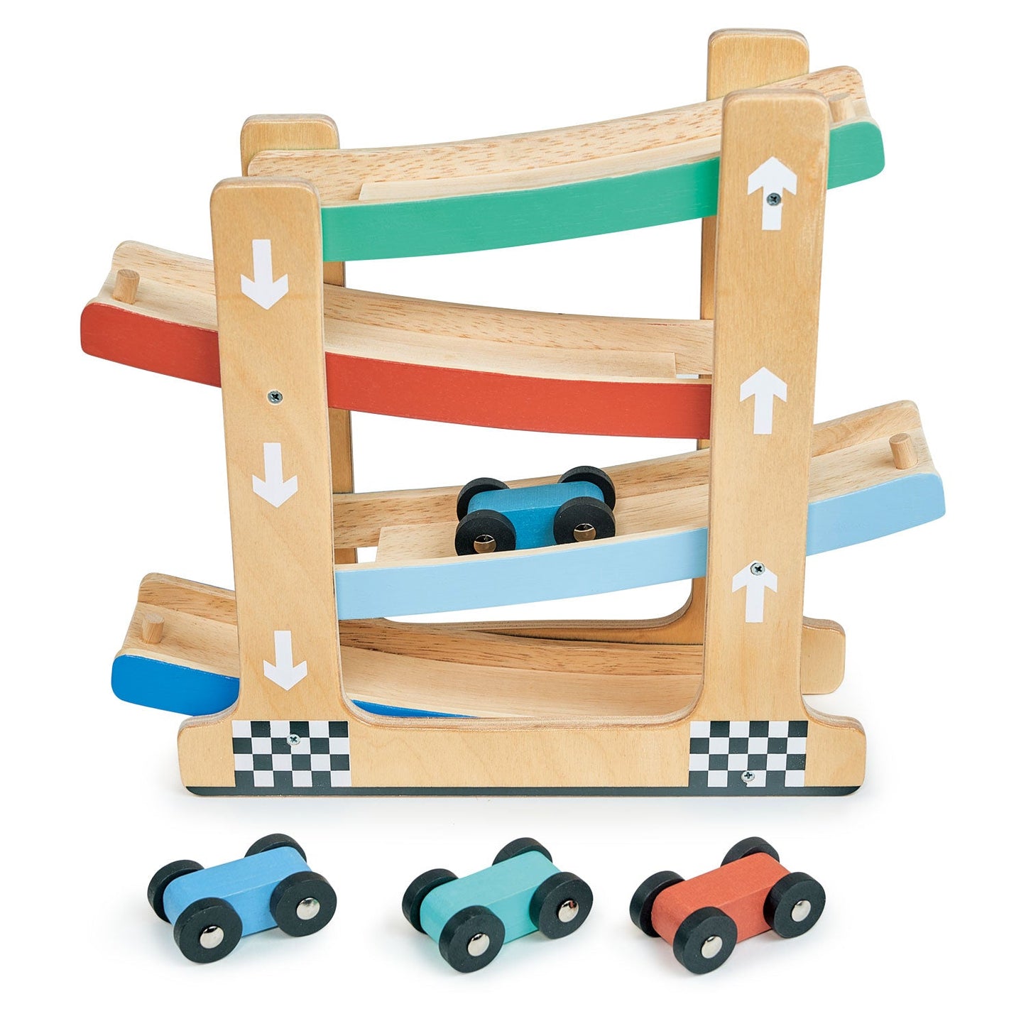 Wooden Ramp Car Racer Toy