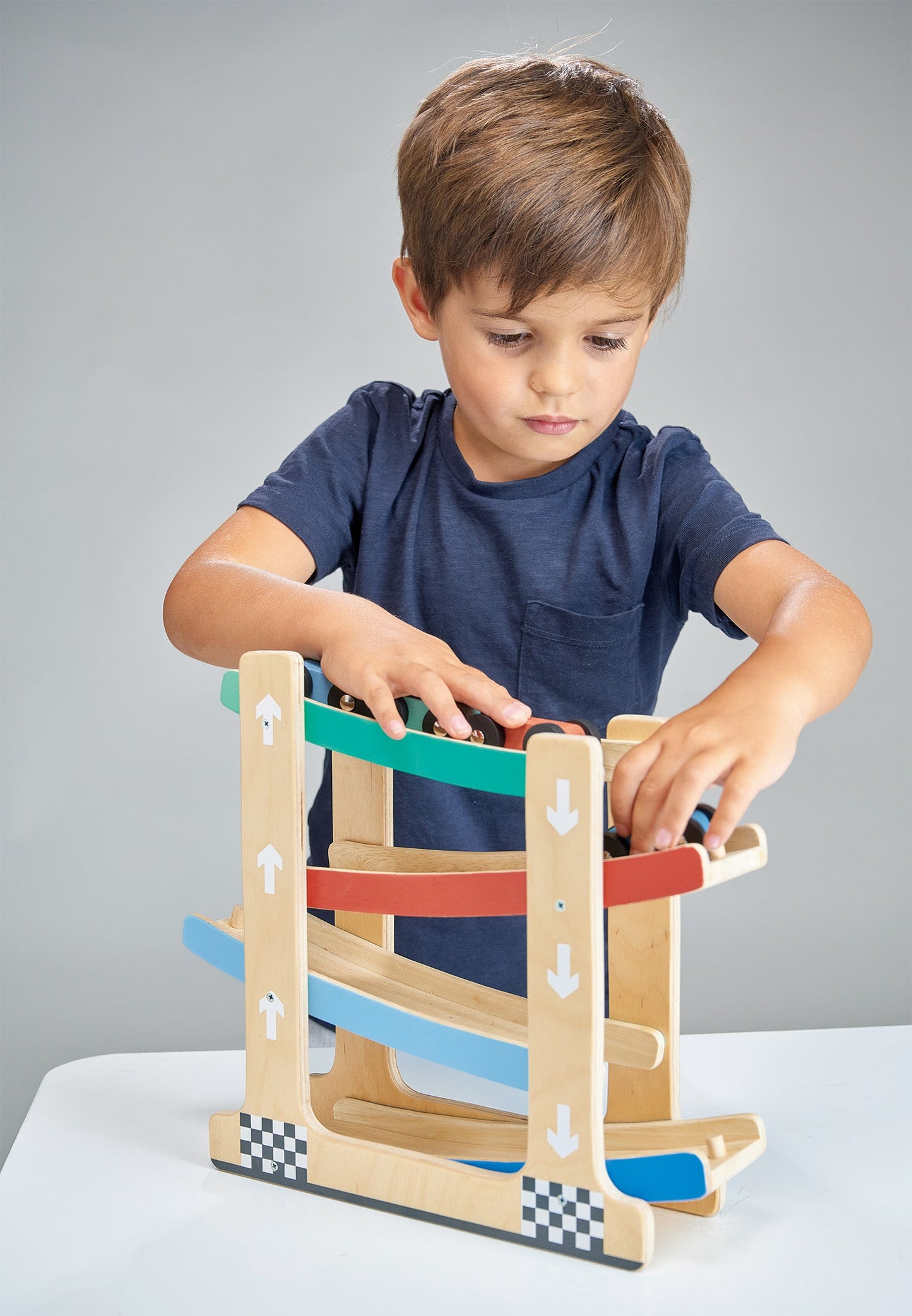 Wooden Ramp Car Racer Toy