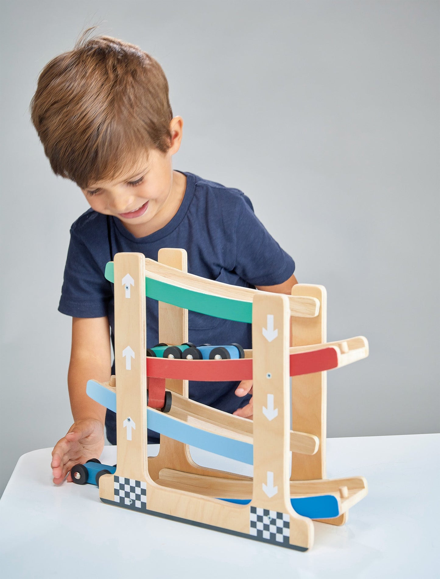 Wooden Ramp Car Racer Toy