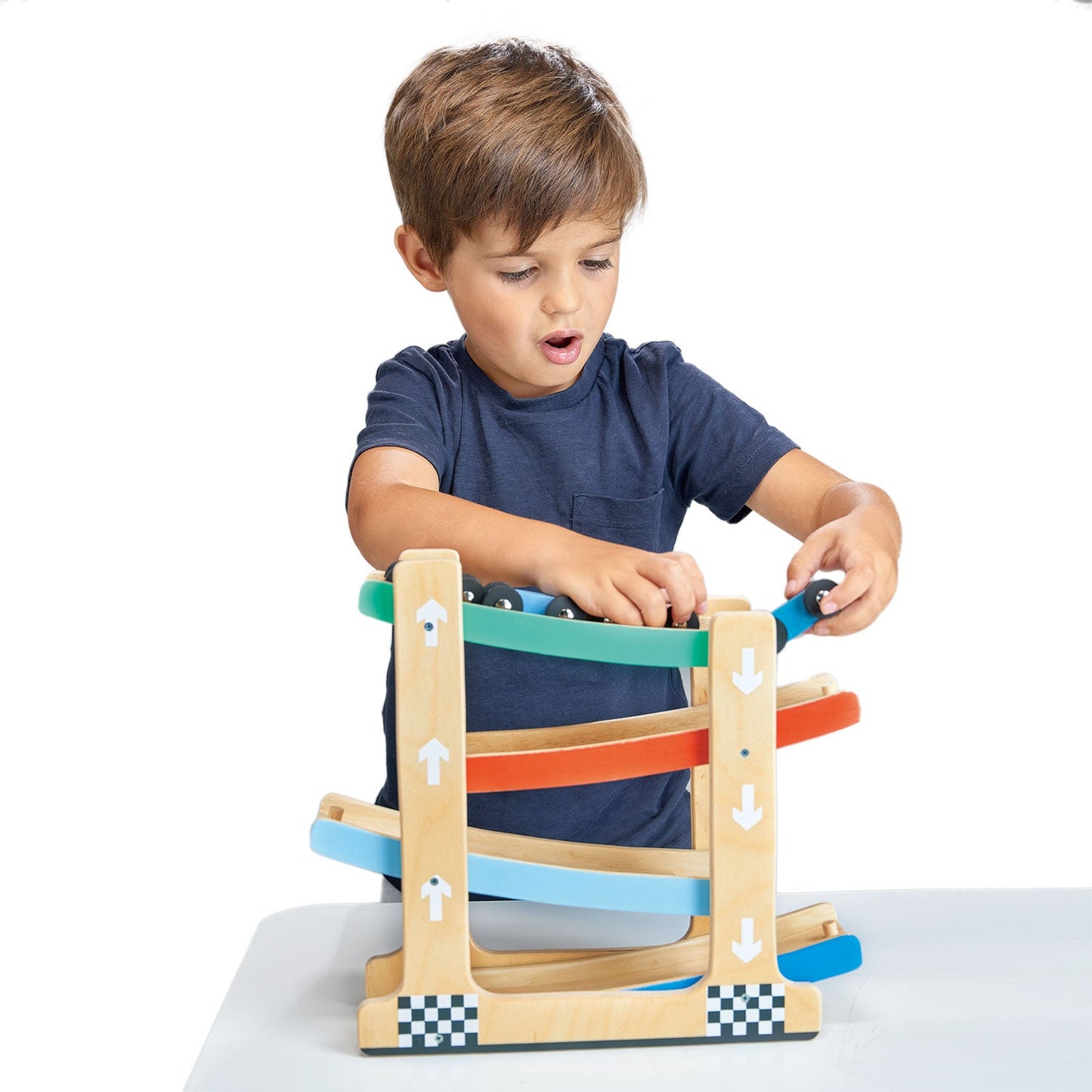 Wooden Ramp Car Racer Toy