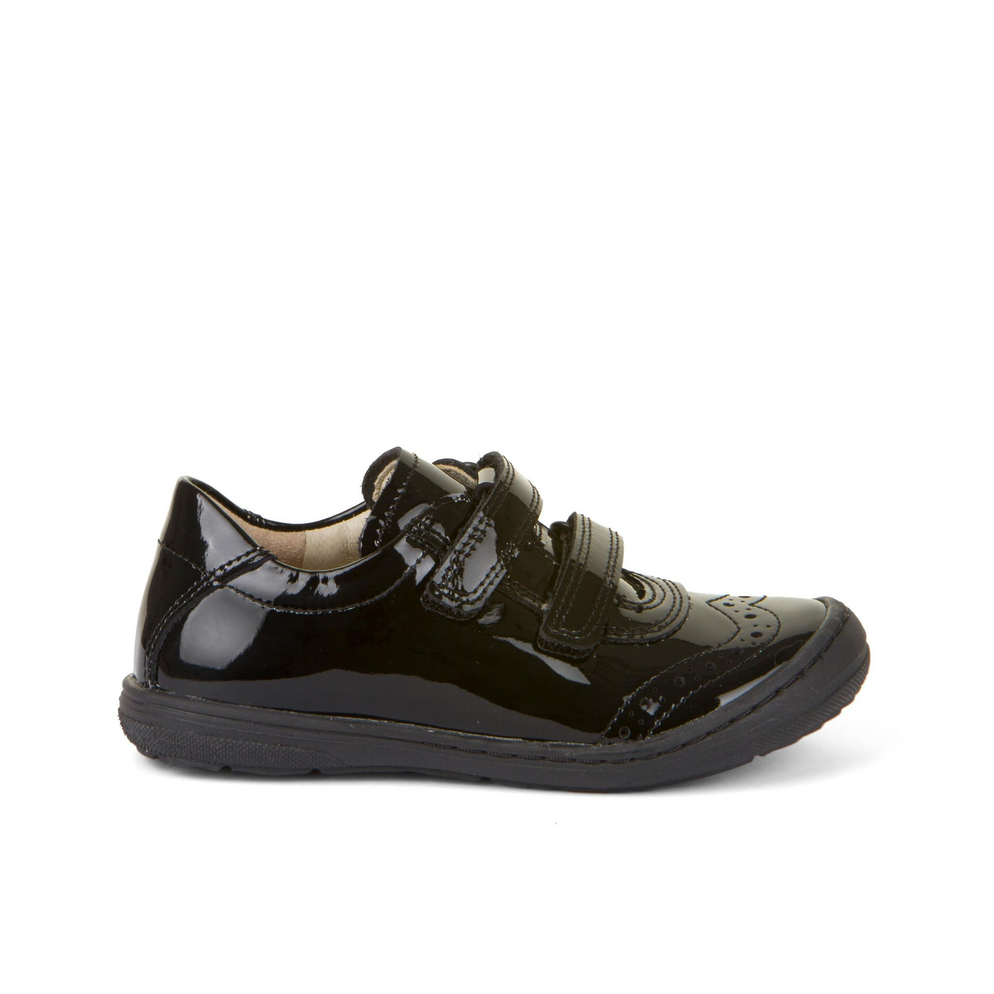 Mia D Black Patent Leather Covered Girl's School Shoe