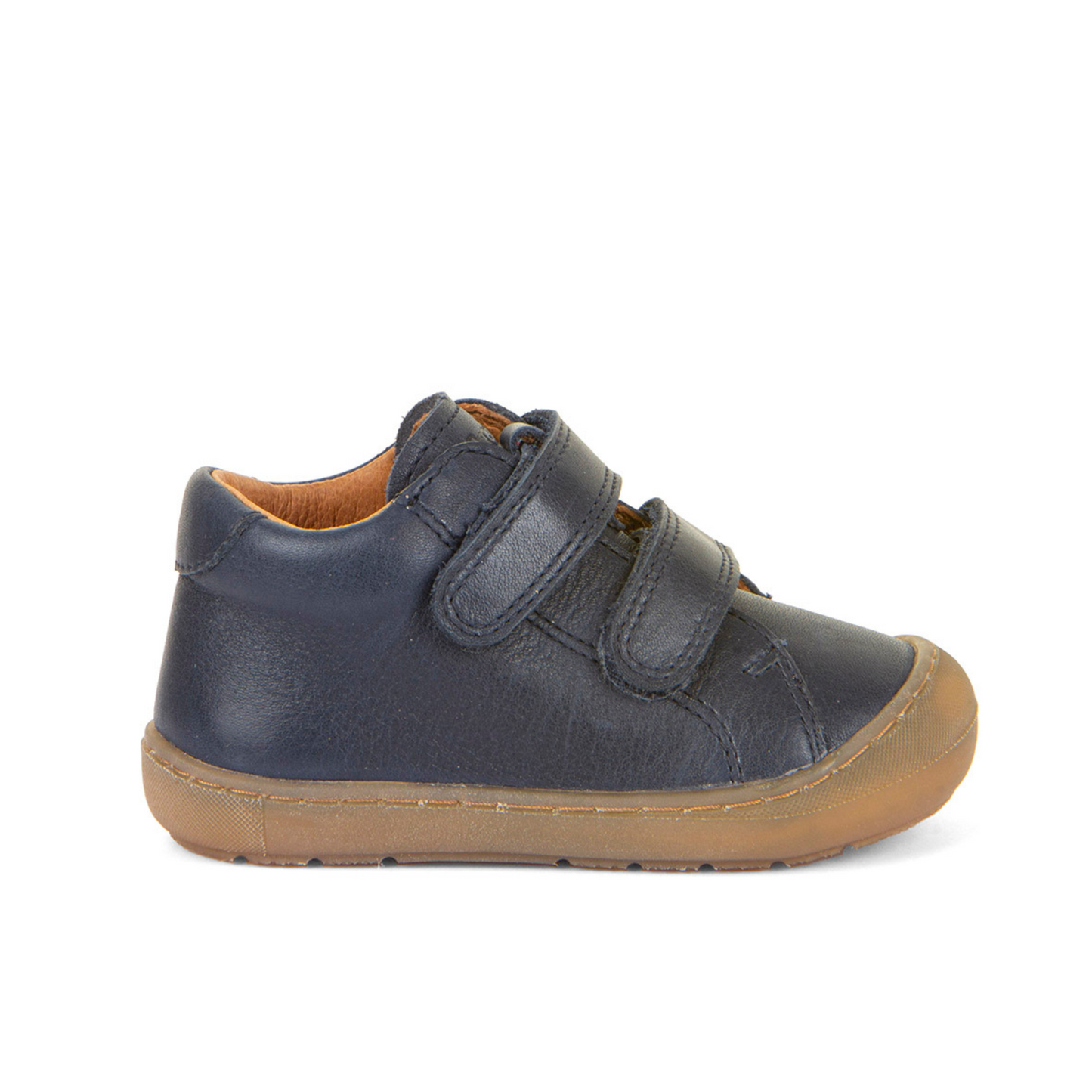 Ollie Dark Blue Leather First Walking Shoe