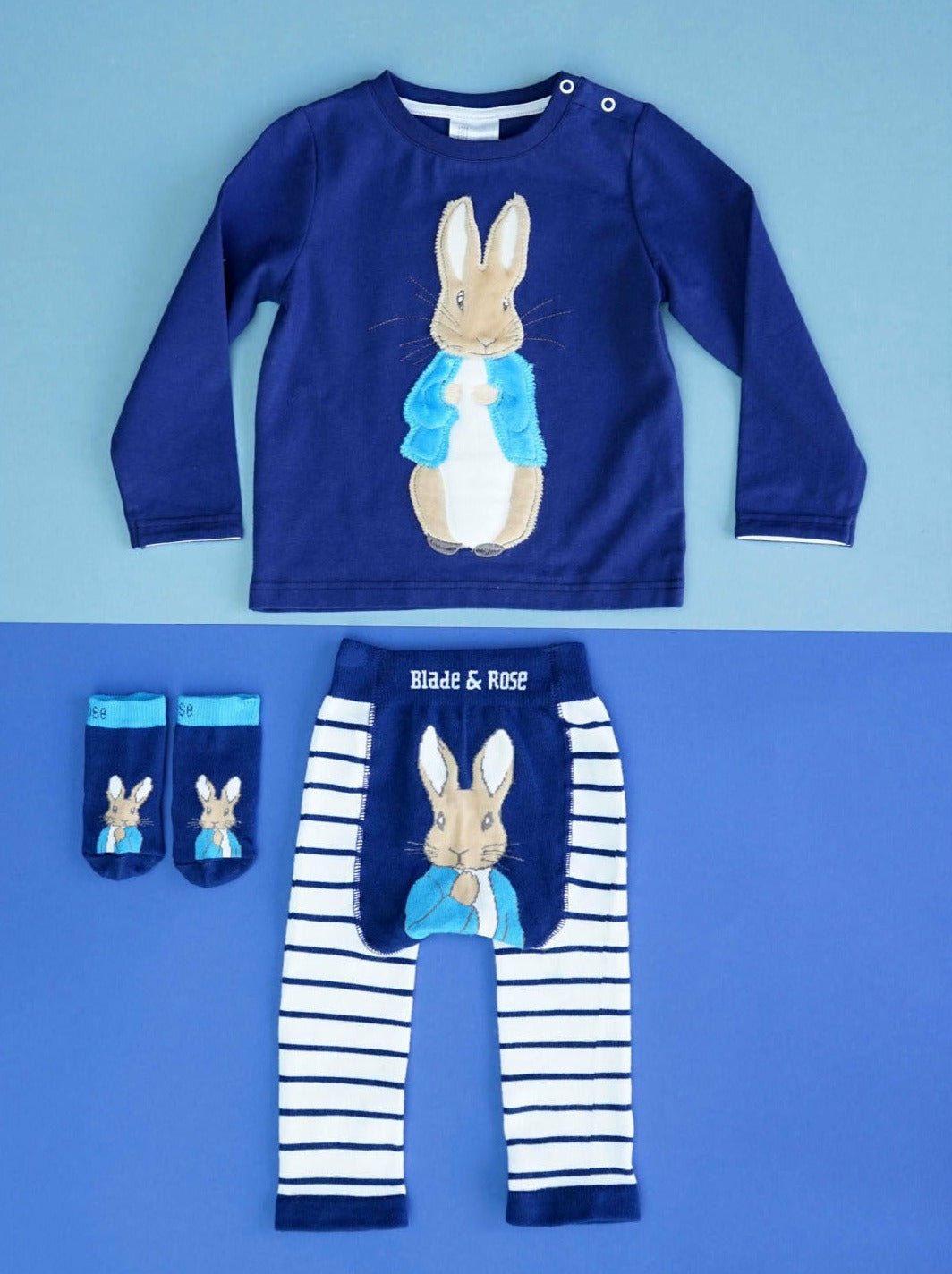 Classic Peter Rabbit Navy Stripe Leggings