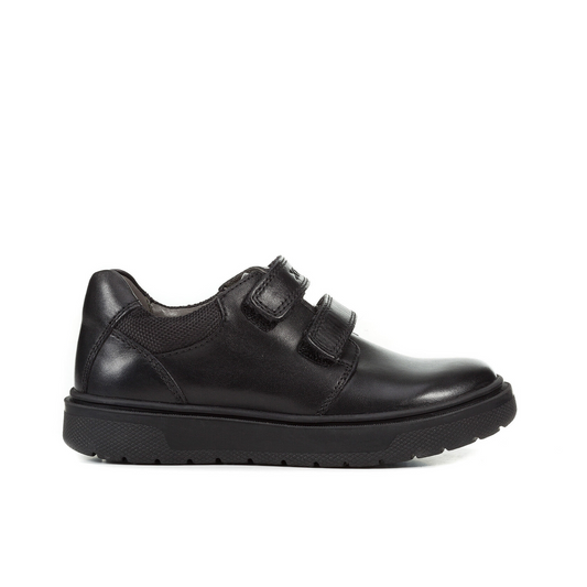Riddock B H Black Leather Boys School Shoe