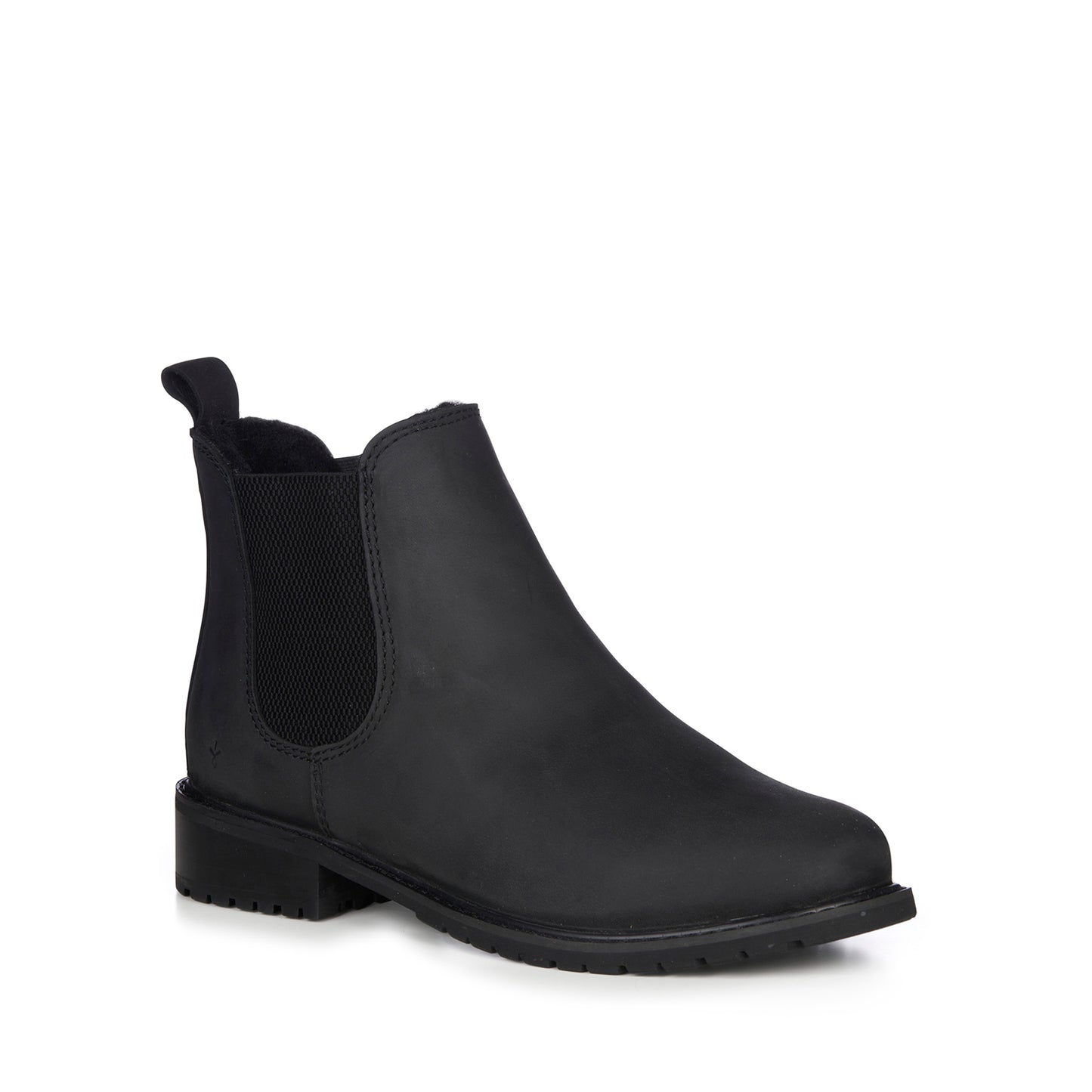 Rogoona Womens Waterproof Merino Lined Ankle Boot In Black Suede
