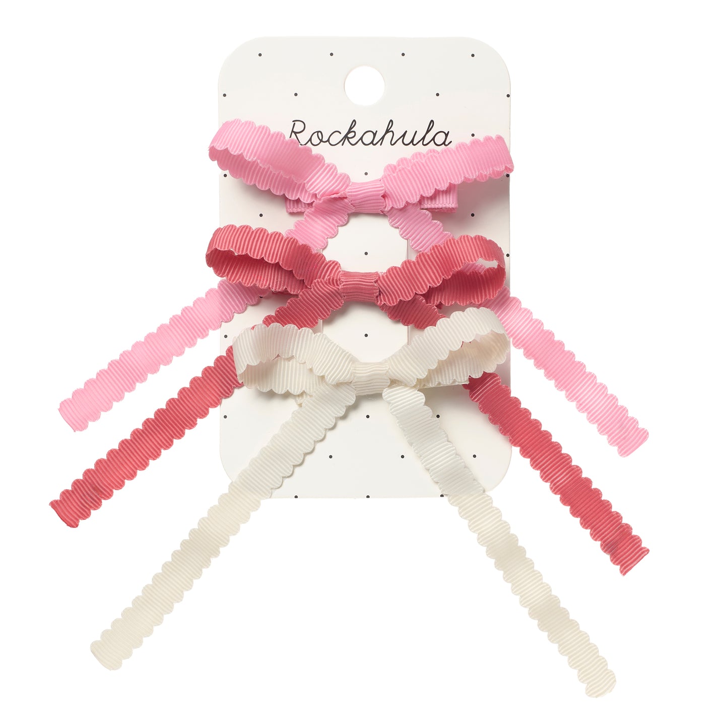 Scalloped Bow Tie Clips