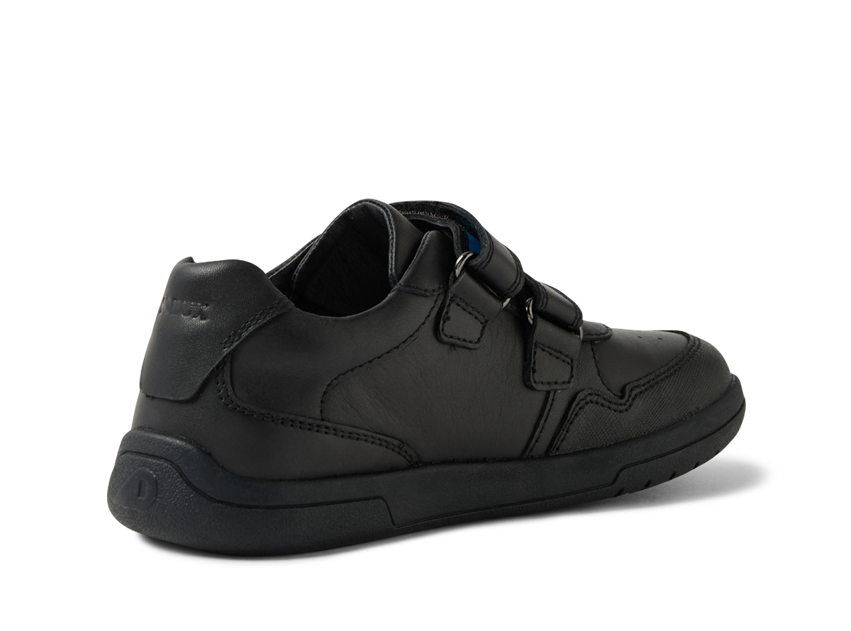 Scoot Black Leather Covered School Shoe