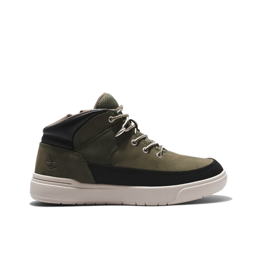Seneca Bay Zip and Lace Mid Hiker Shoe Dark Green Nubuck