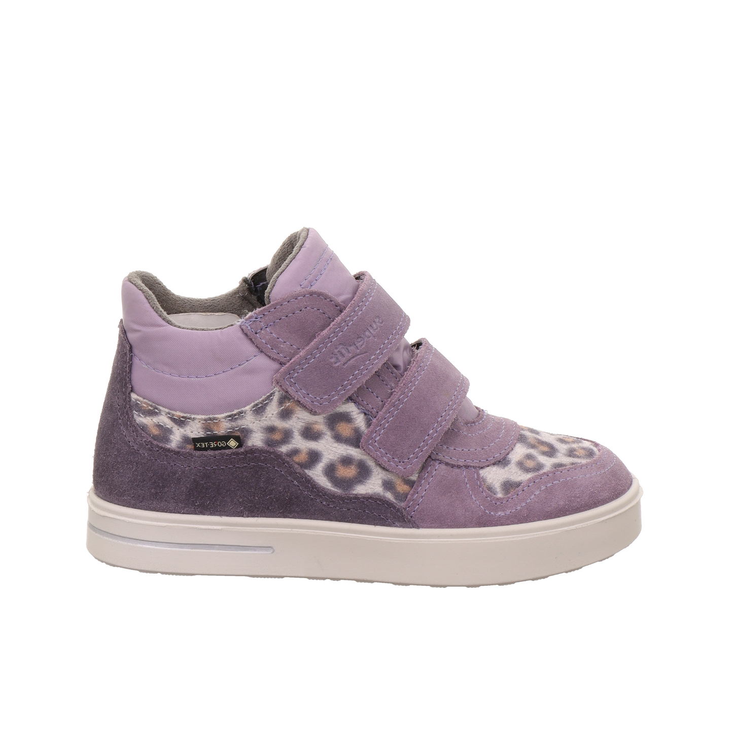 Stella Waterproof Warm Lined Lilac Suede and Leopard Print Boot