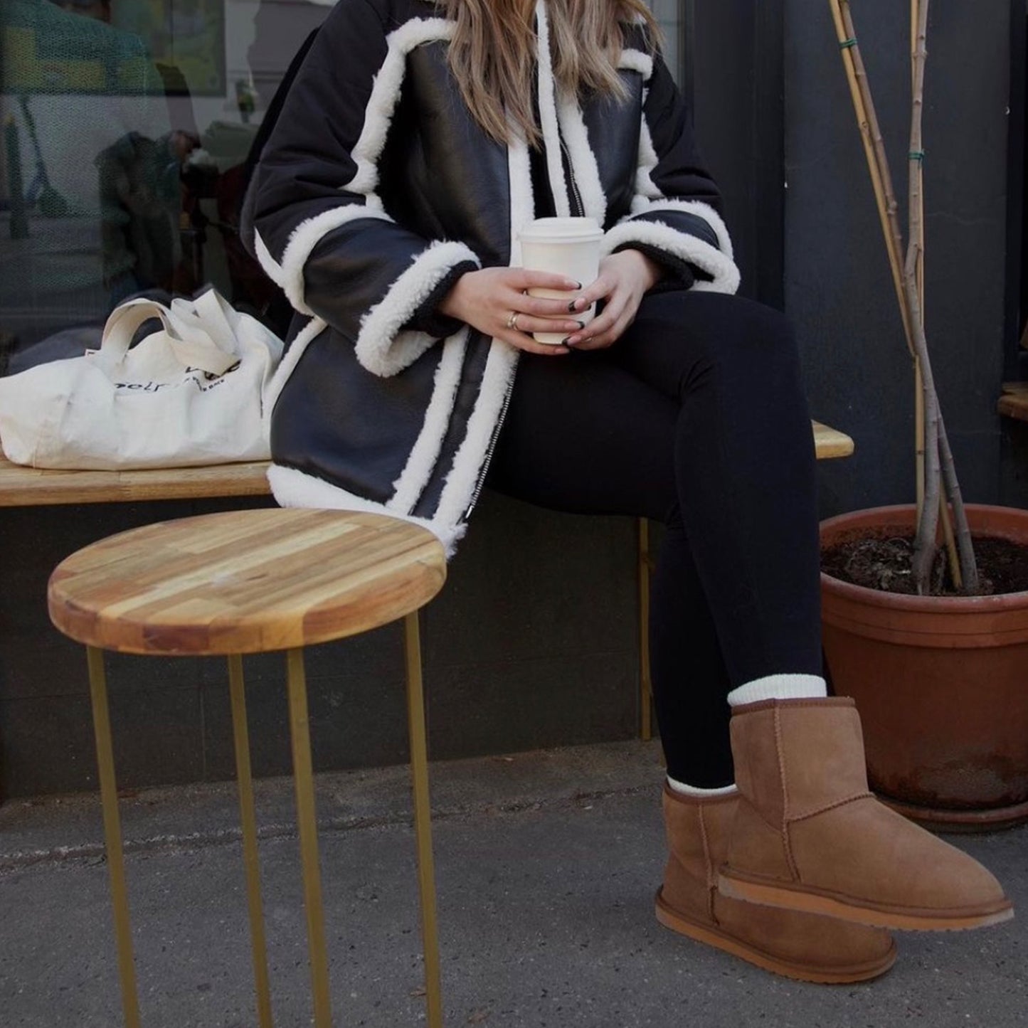 Stinger Mini Water Resistant Chestnut Sheepskin Ankle Boot