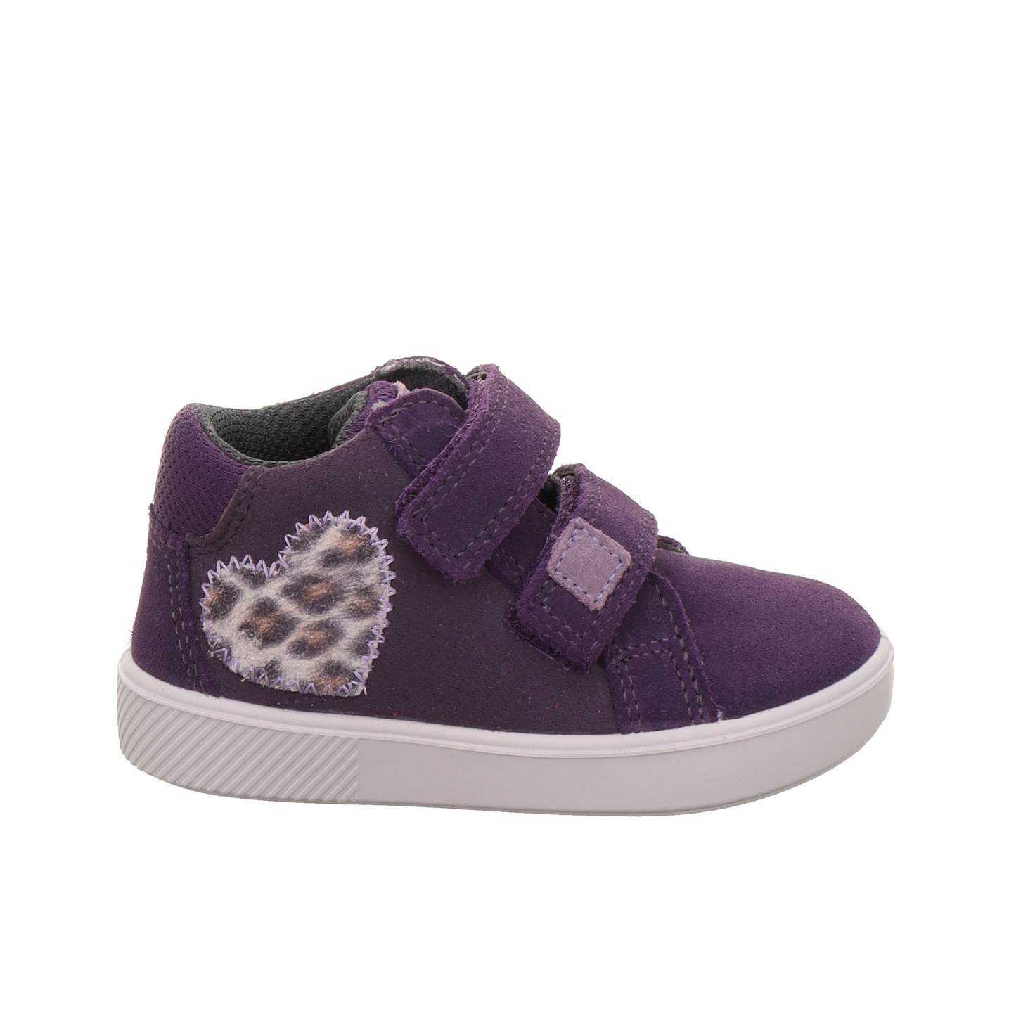 Supies Leopard Print Heart Suede First Walking Boot