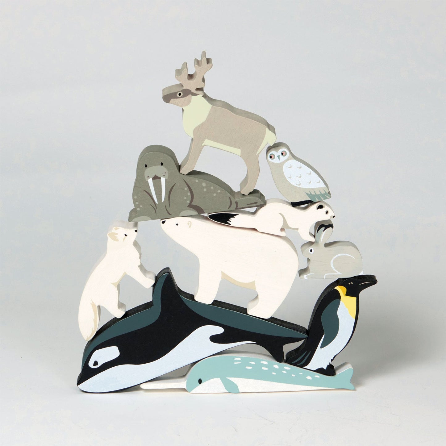 Wooden Polar Animal Orca