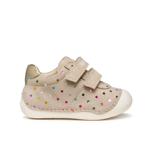 Baby Tutim Girls Beige and Gold Pre Walker