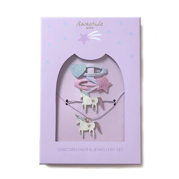 Unicorn Hair and Jewellery Set
