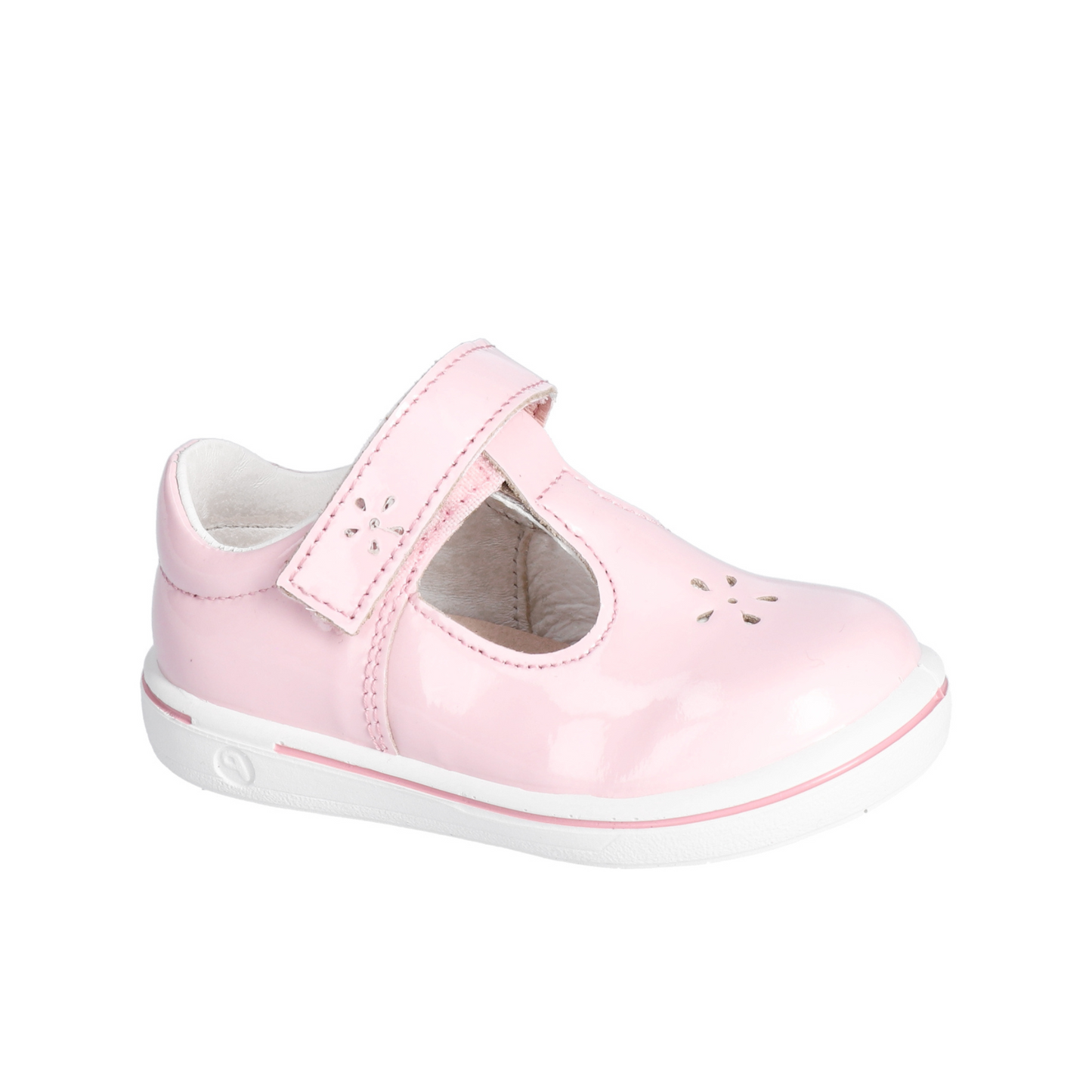 Winona T-Bar Girl's shoe in Blush Pink Patent