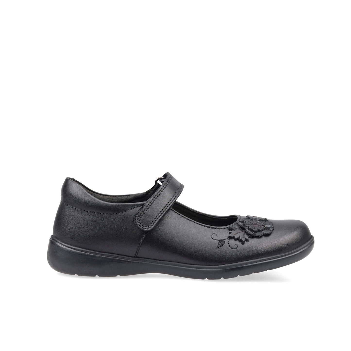Wish Girls Black Leather School Shoe