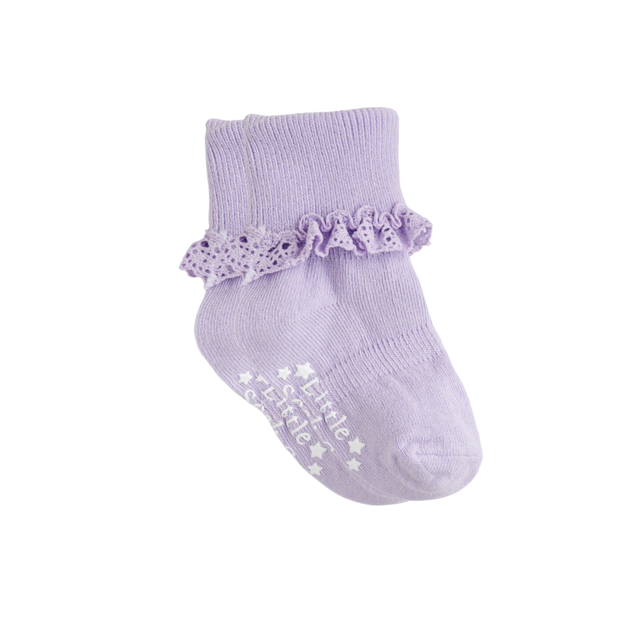 Frilly Amethyst Non Slip Stay On Socks