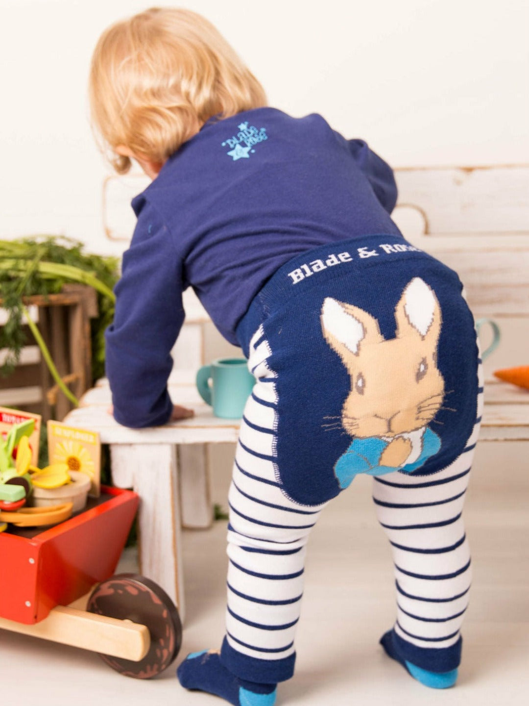 Classic Peter Rabbit Navy Stripe Leggings