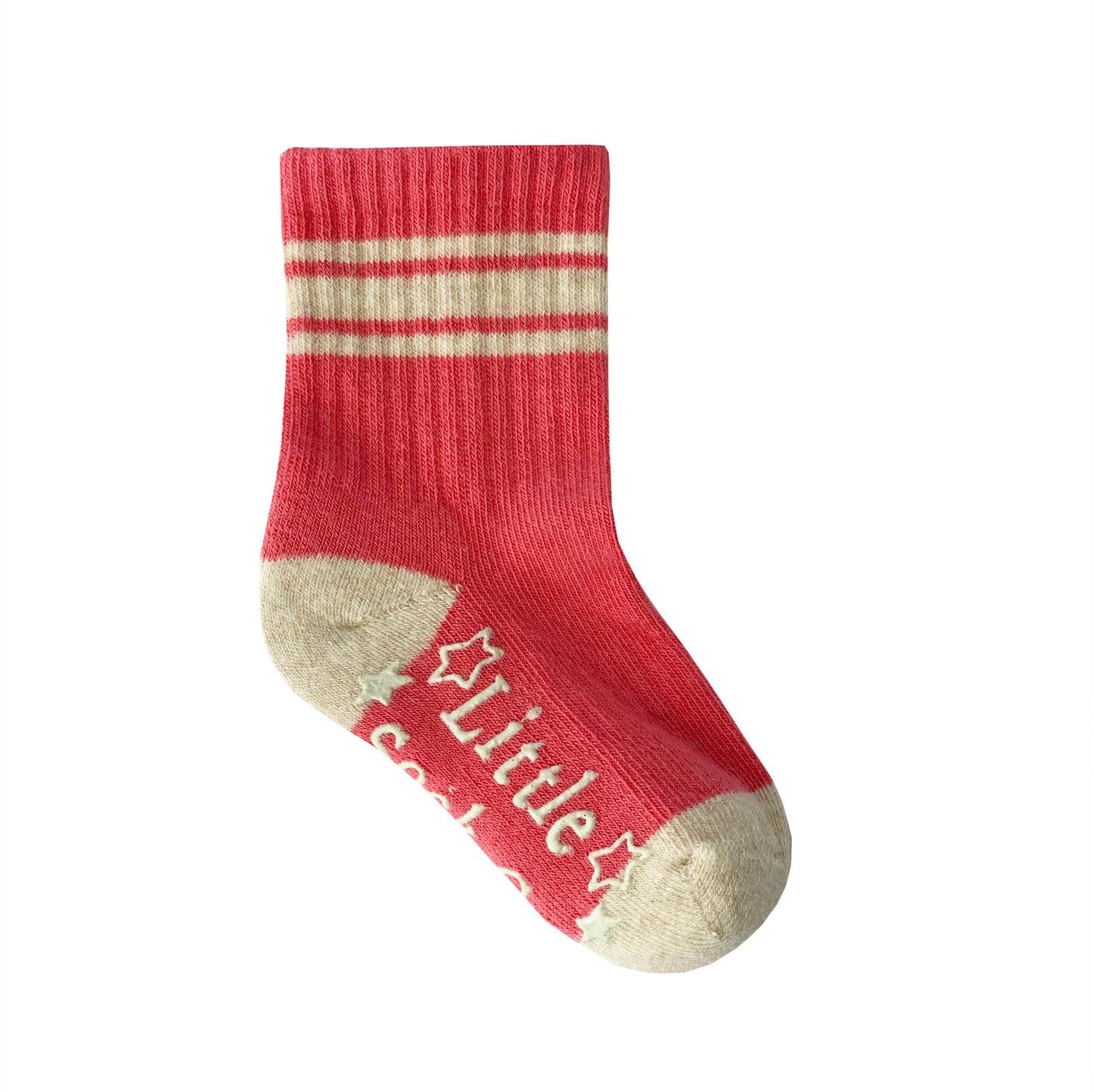 Sporty Pop Pink Organic Non Slip Stay On Socks