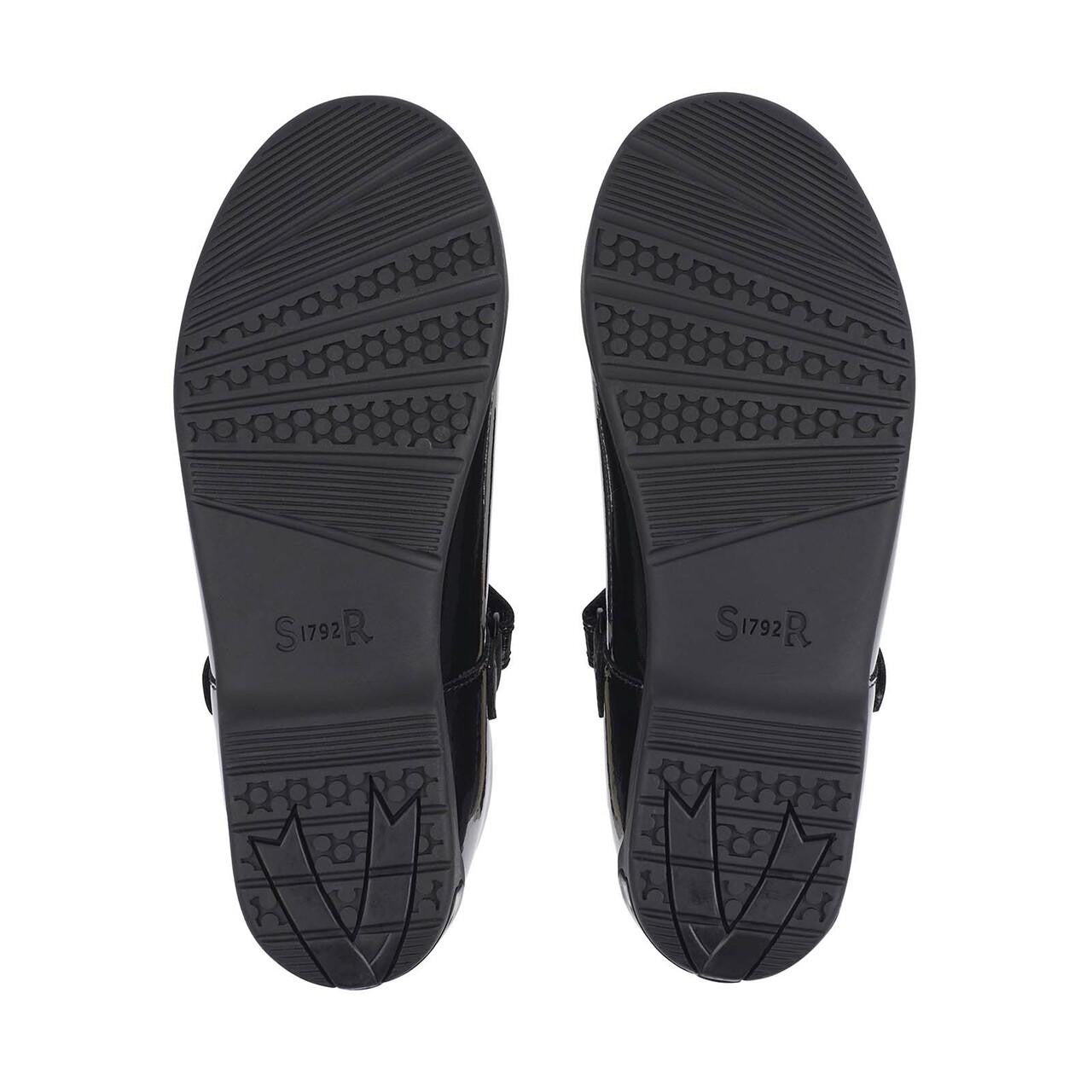 Hopscotch Black Patent Leather Girl's Mary Jane School Shoe