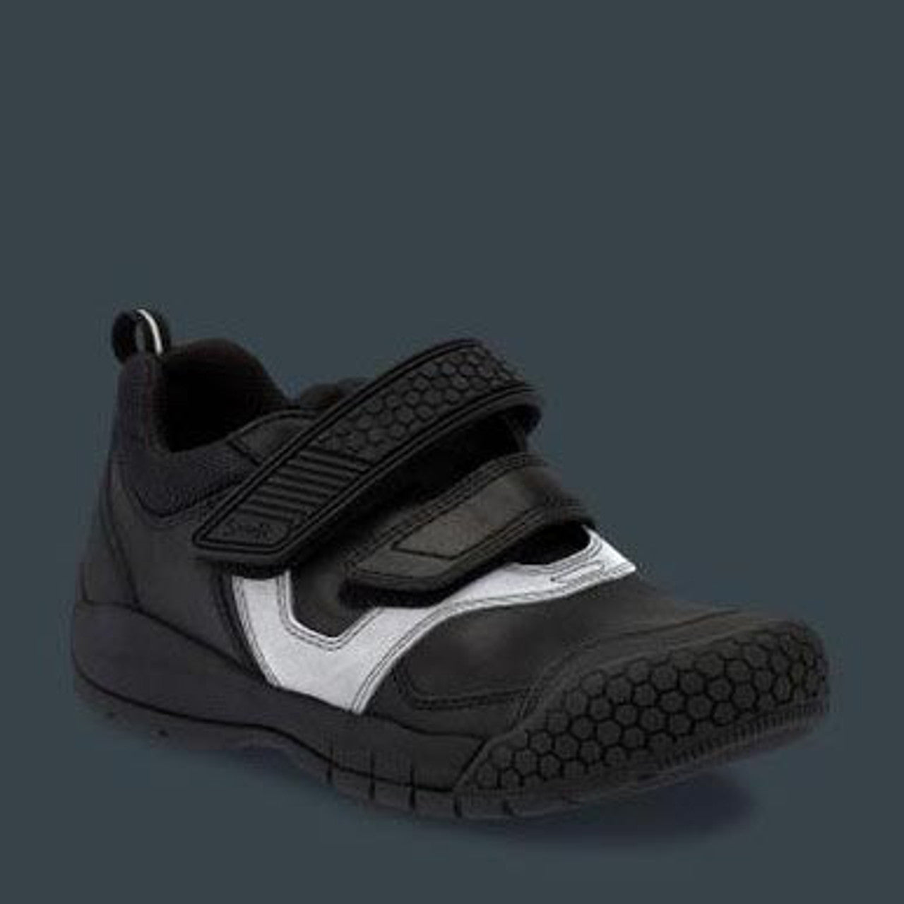 Strike Black Leather Boys School Shoe