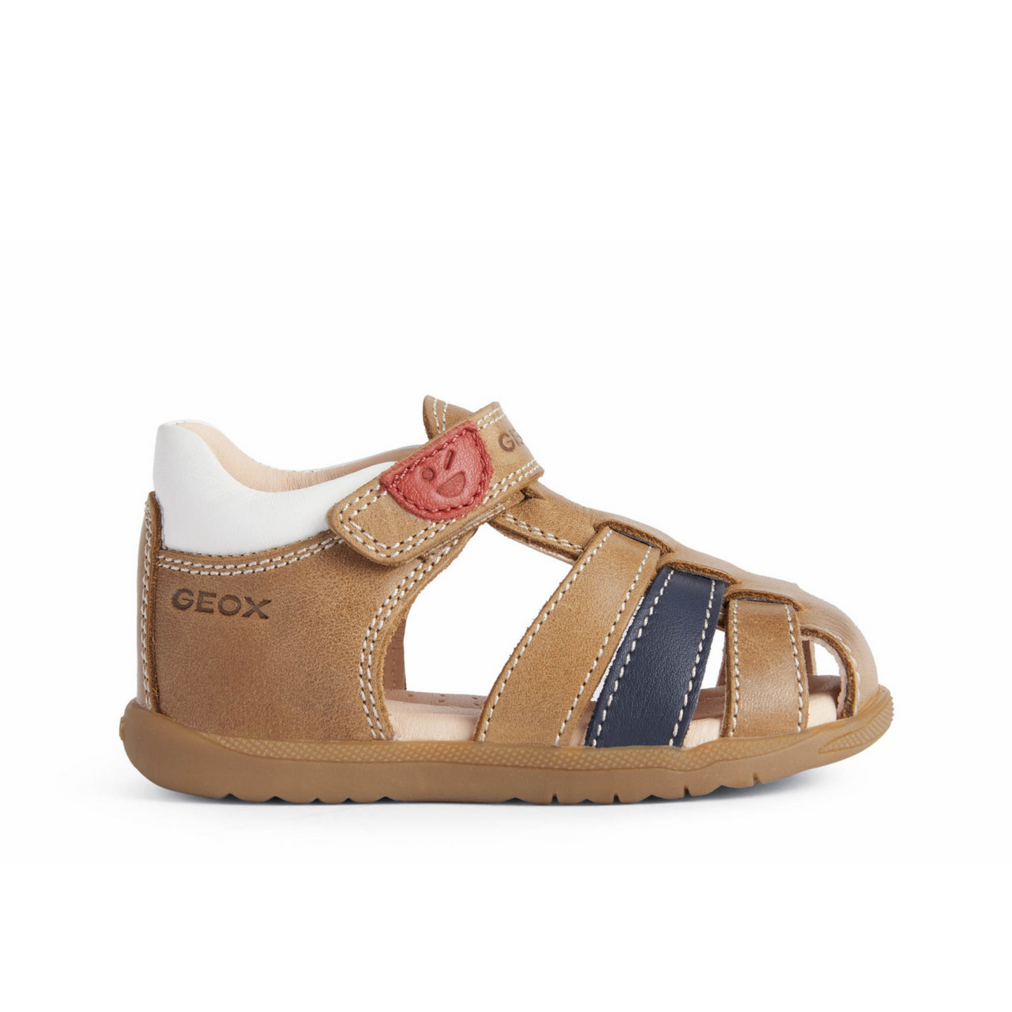 Baby Macchia Caramel Leather Sandal