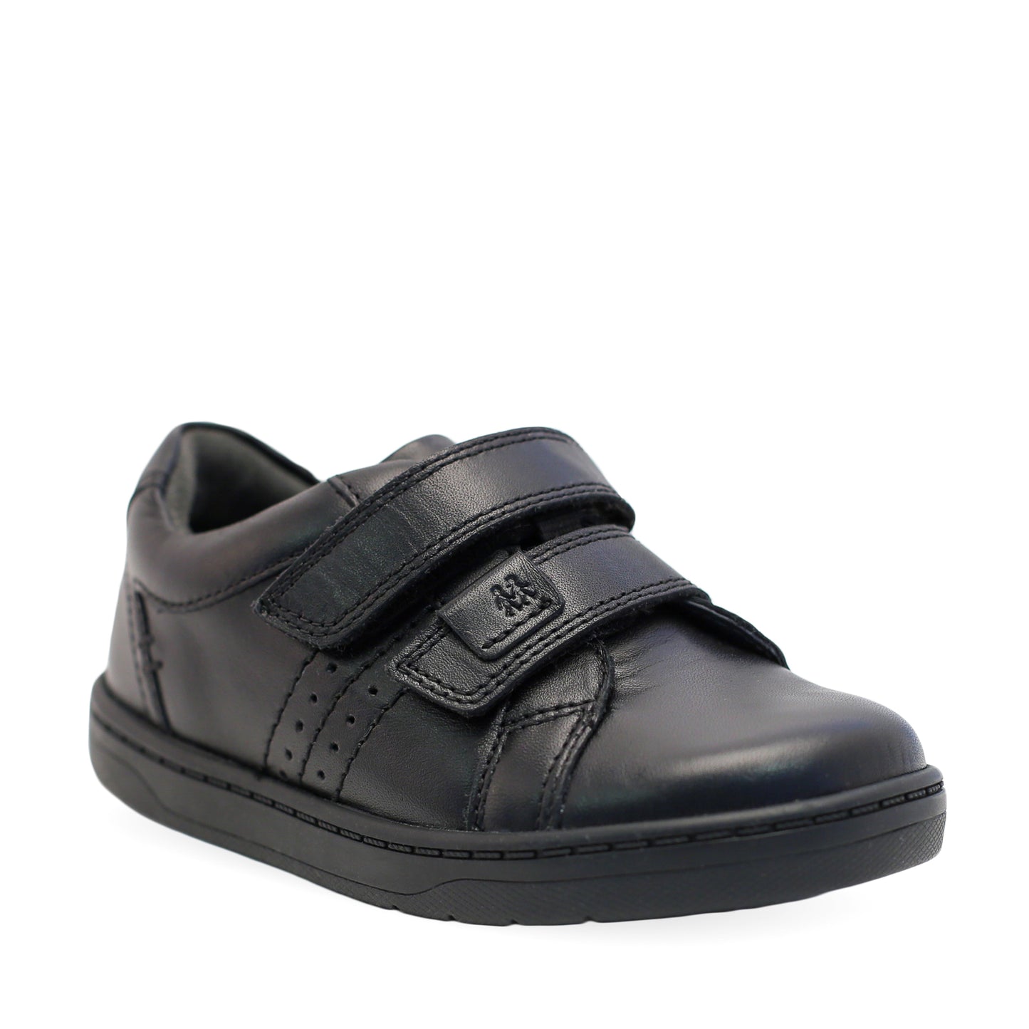 Explore Soft Black Leather Boy's First School Shoe