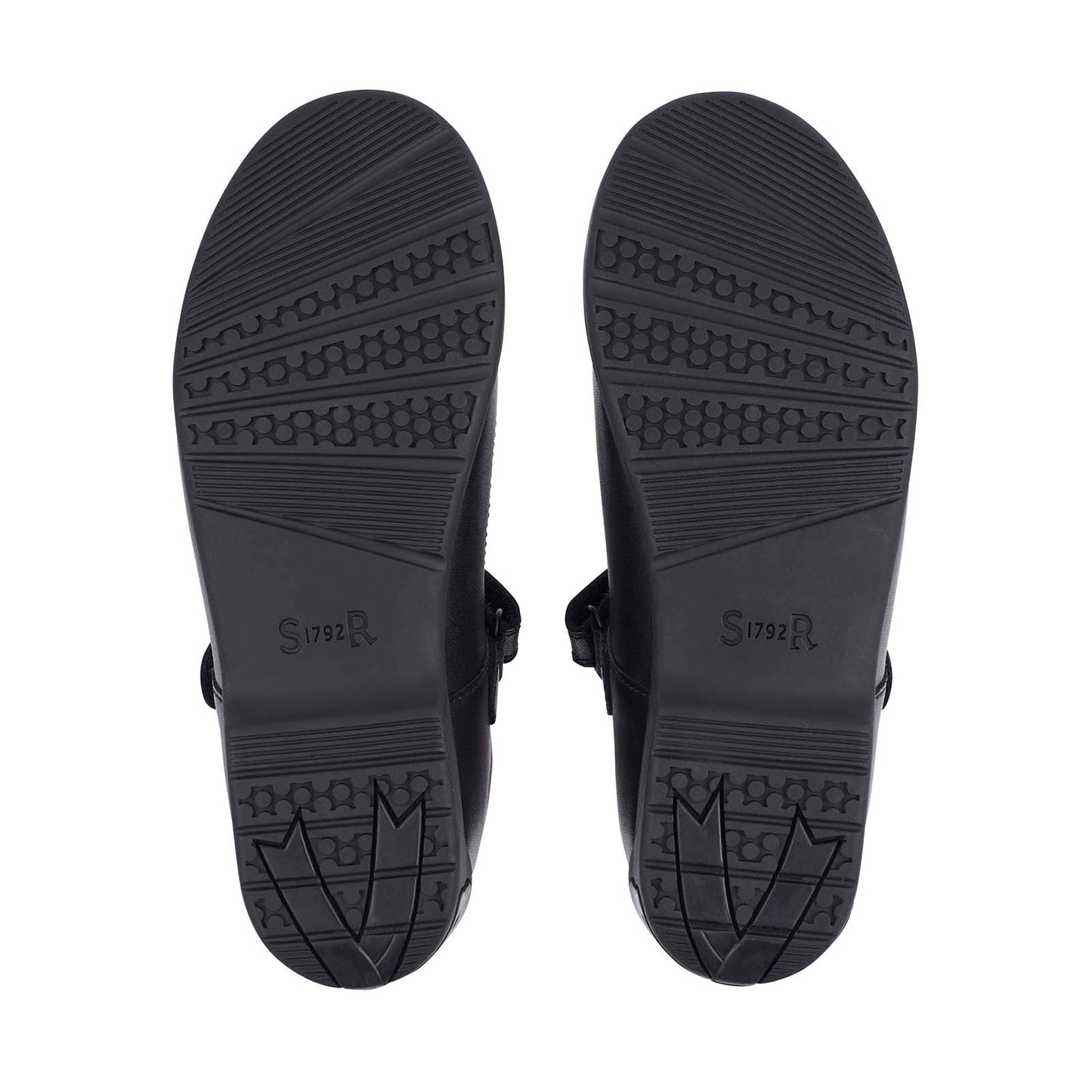 Leapfrog Black Leather T-Bar Girls School Shoe