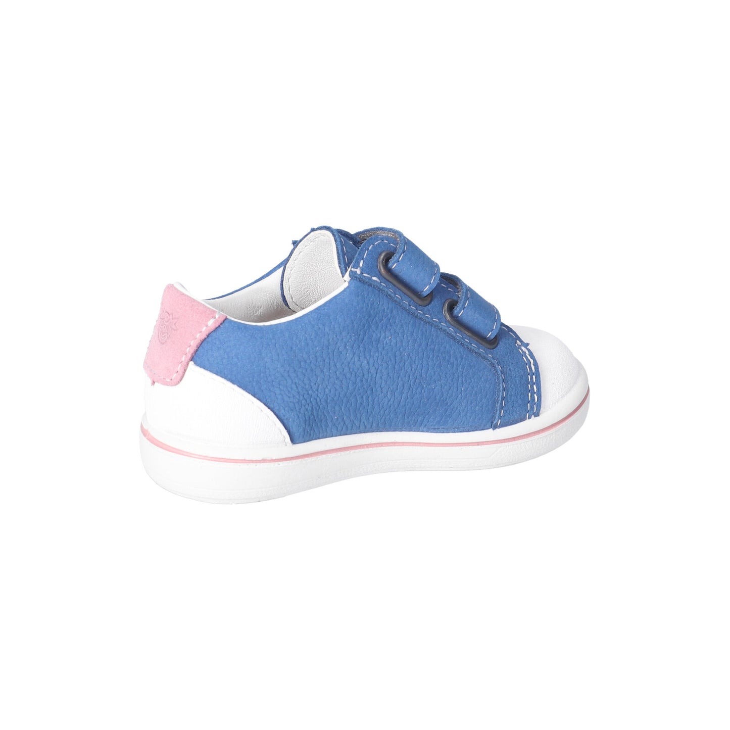 Nippy Leather Sneaker Shoe in Sky Blue and Pink