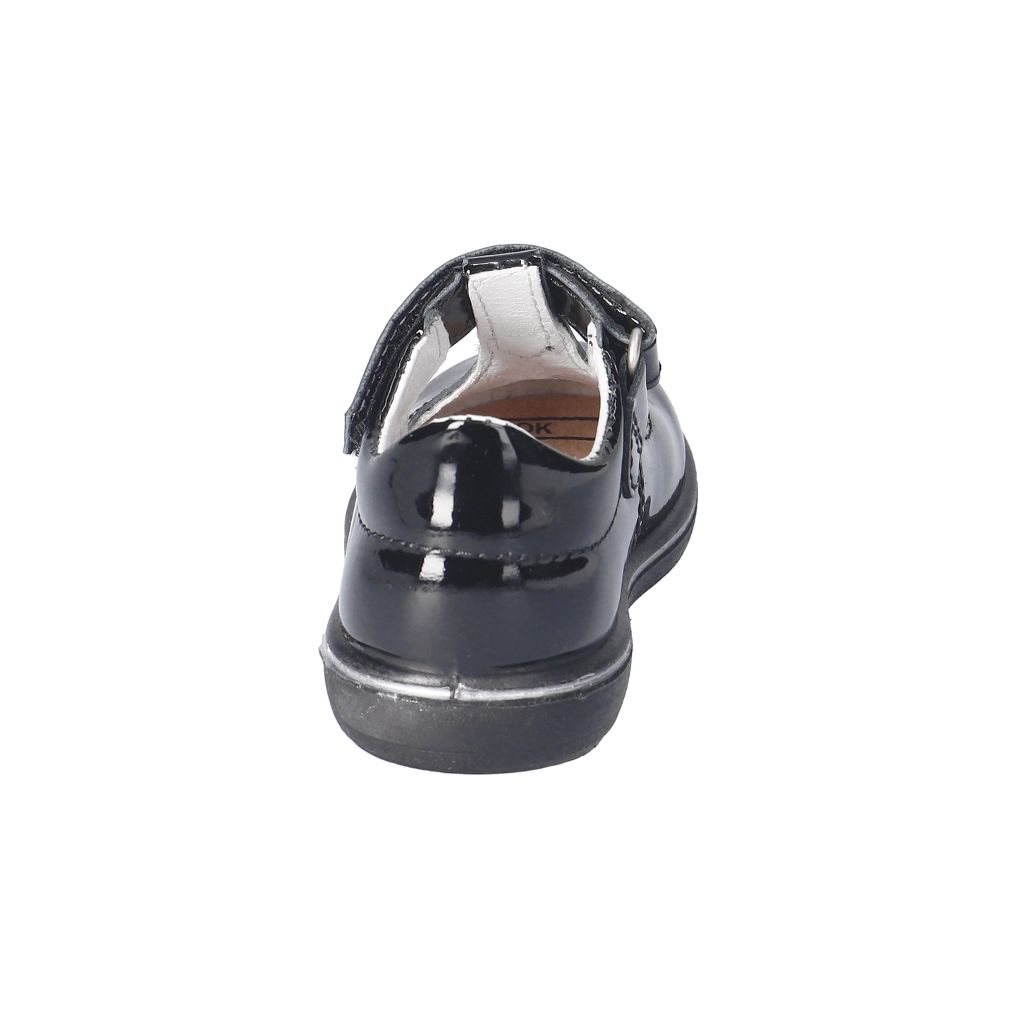 Winona Girl's T-Bar School Shoe in Black Patent Leather