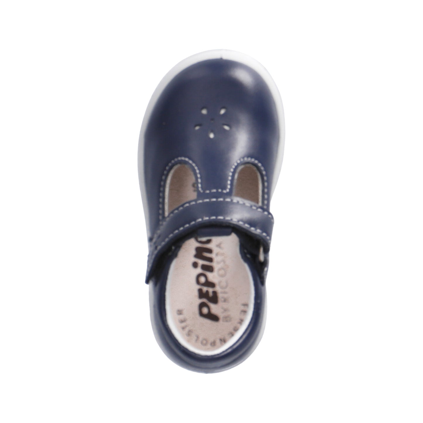 Winona Girl's T-Bar Shoe Navy leather