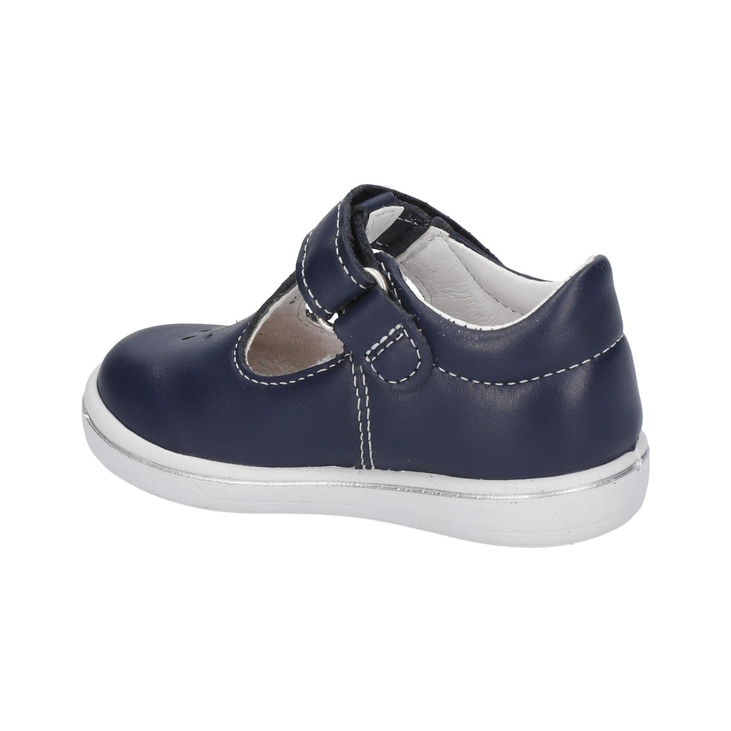 Winona Girl's T-Bar Shoe Navy leather