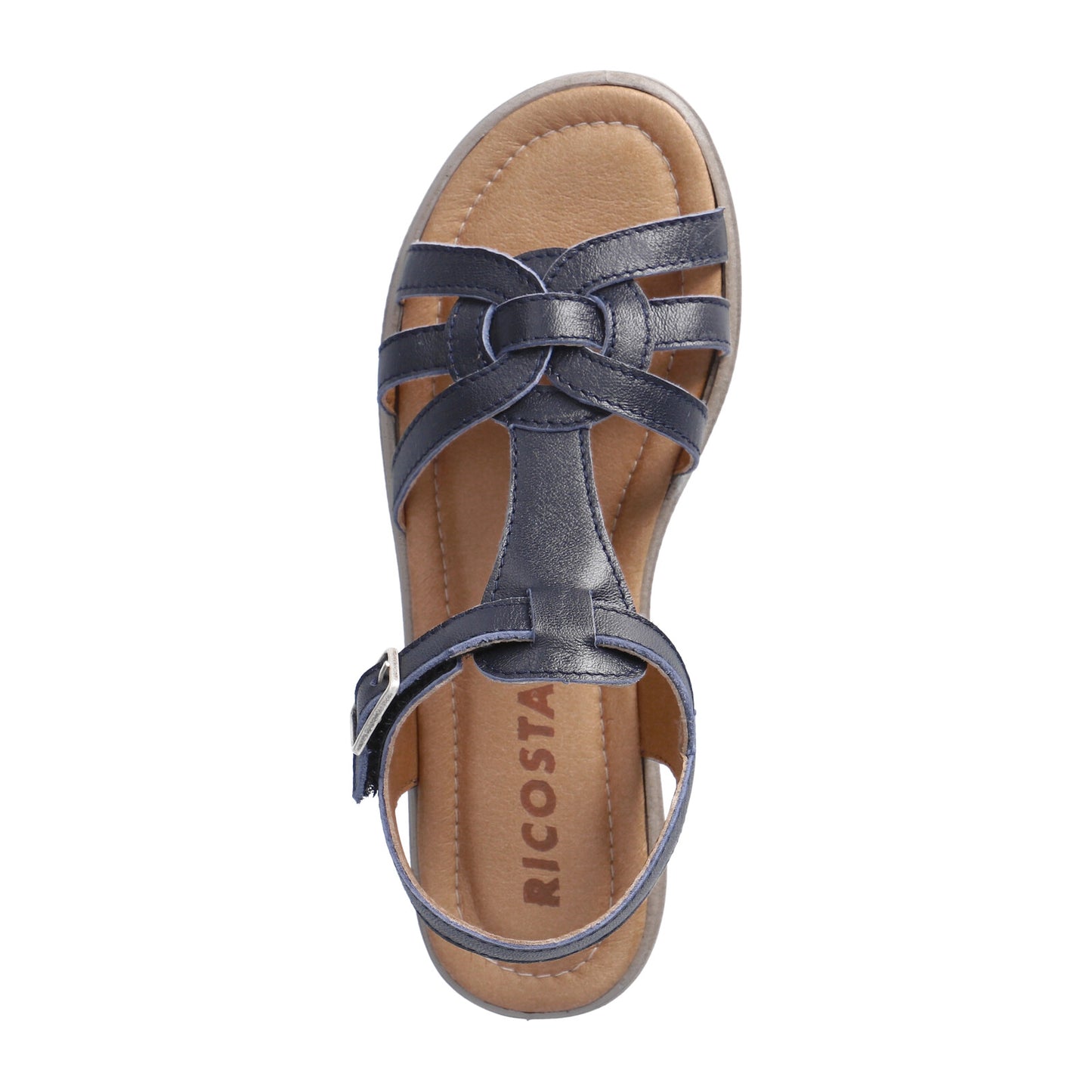 Ricosta Birte Leather Sandal in Navy Blue