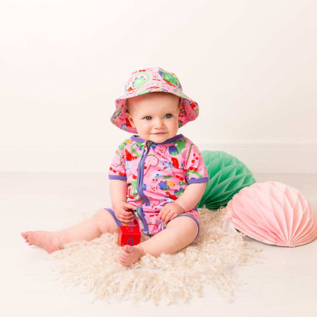 Summer Shortie Bright Dino Romper