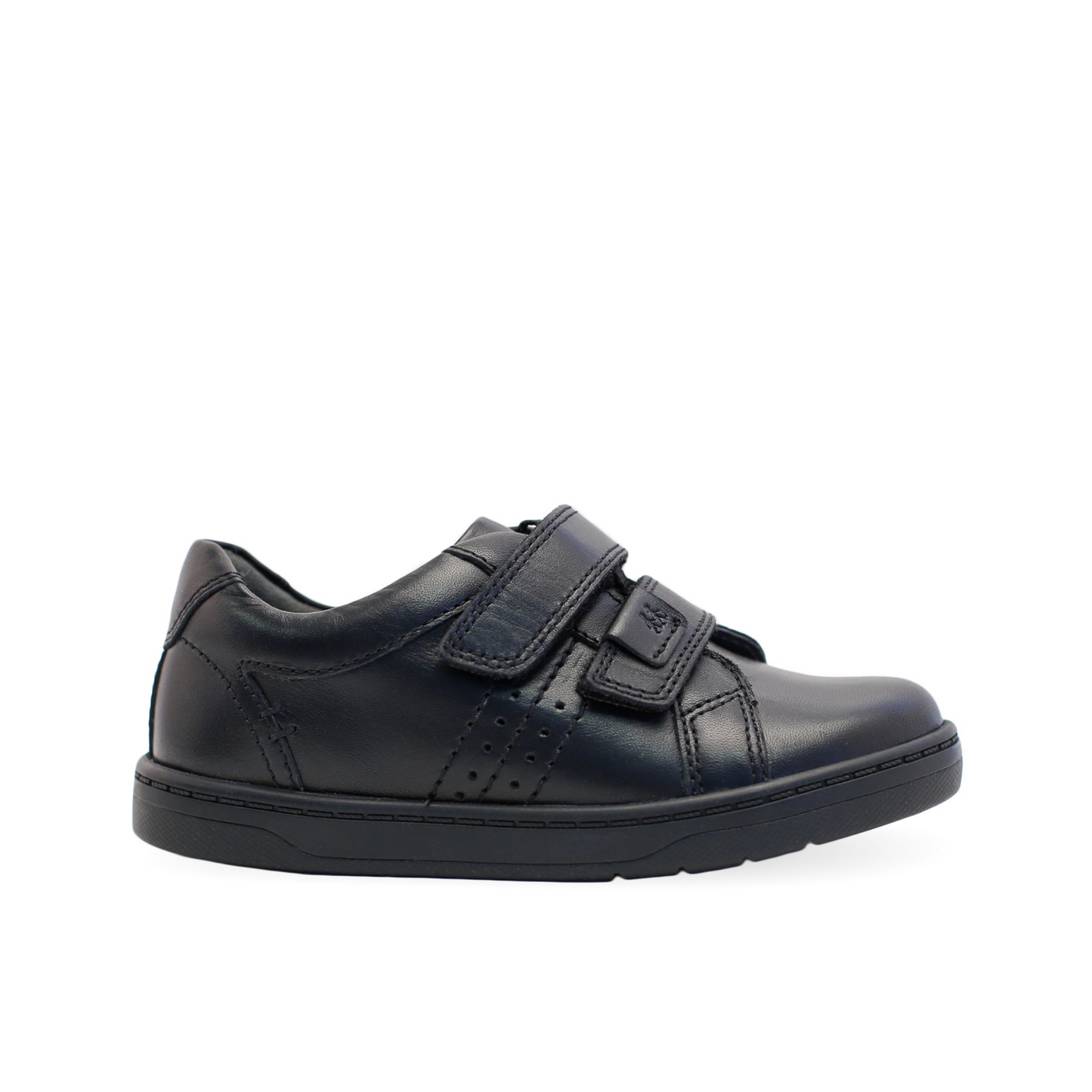 Explore Soft Black Leather Boy's Riptape First School Shoe