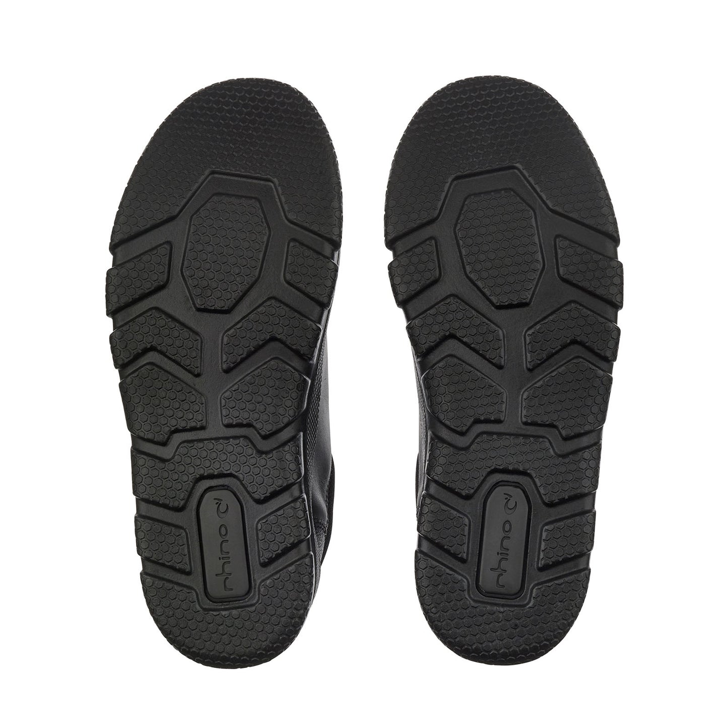 Rhino Sherman Black Leather Lace-up Boys School Shoe