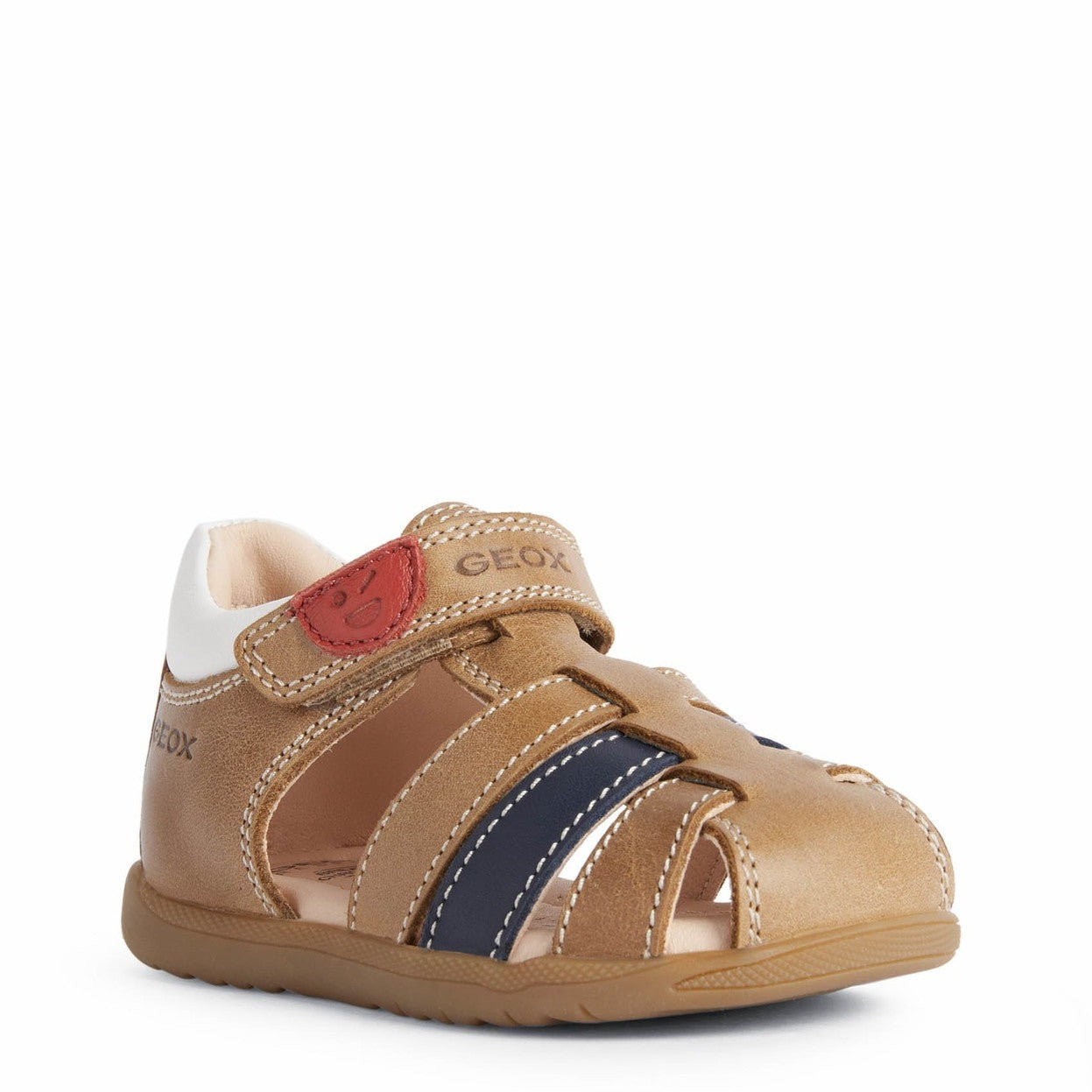 Baby Macchia Caramel Leather Sandal