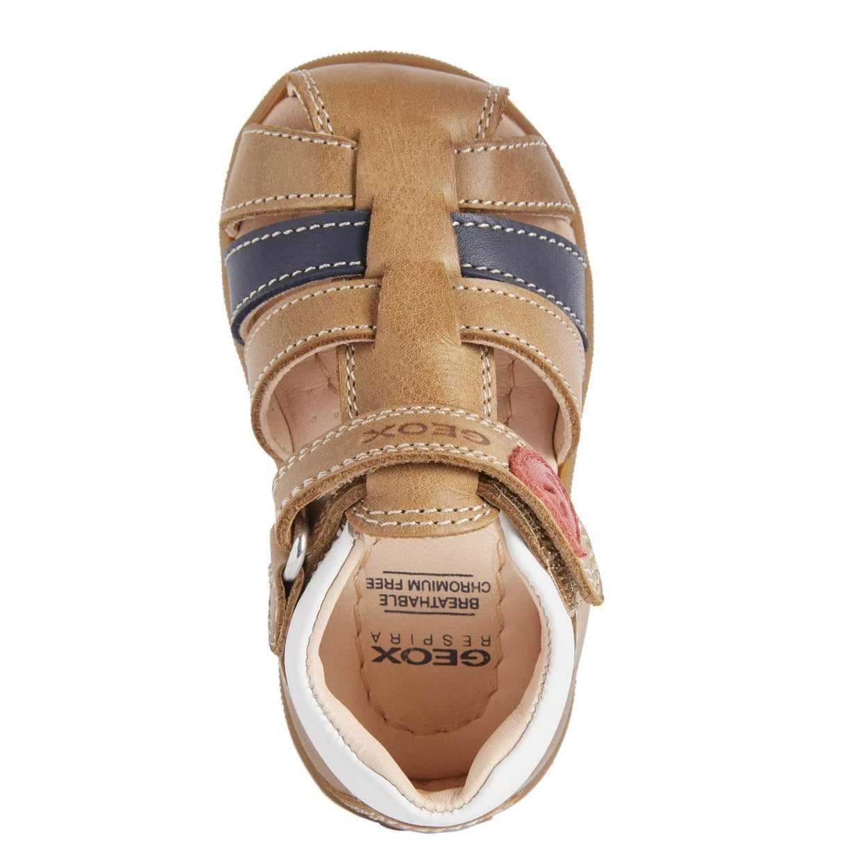 Baby Macchia Caramel Leather Sandal