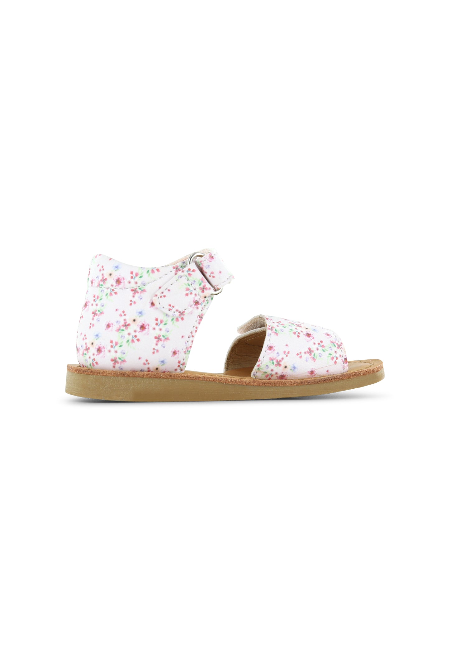 Classic Pink Flowers Leather Sandal