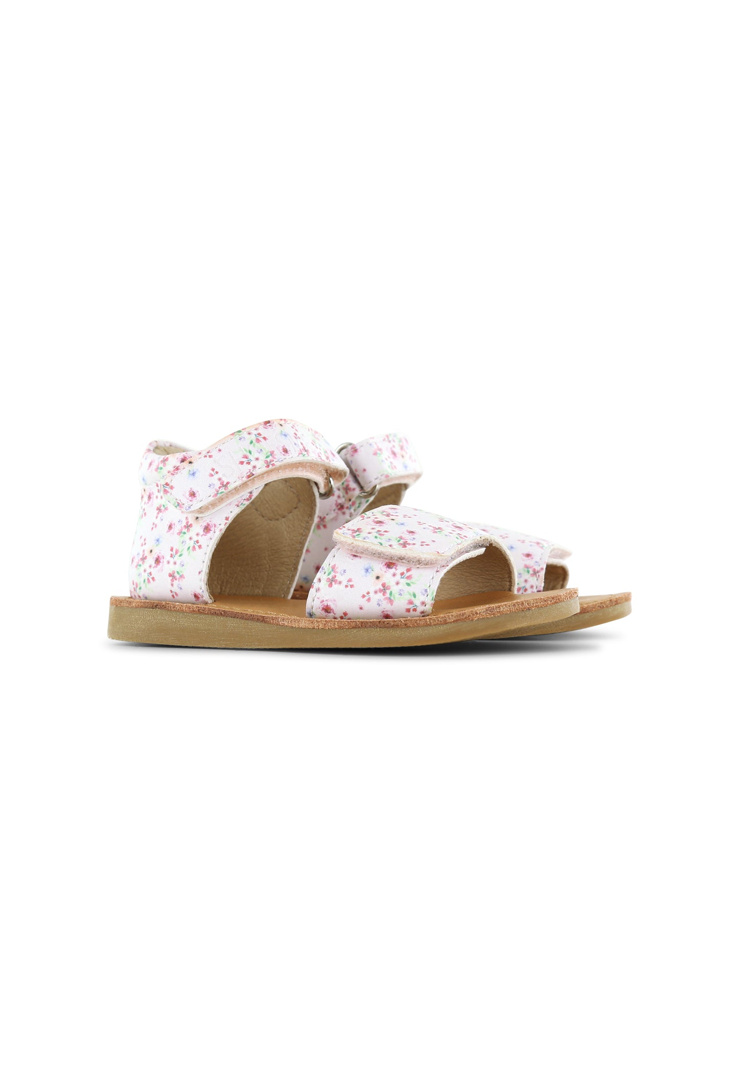 Classic Pink Flowers Leather Sandal