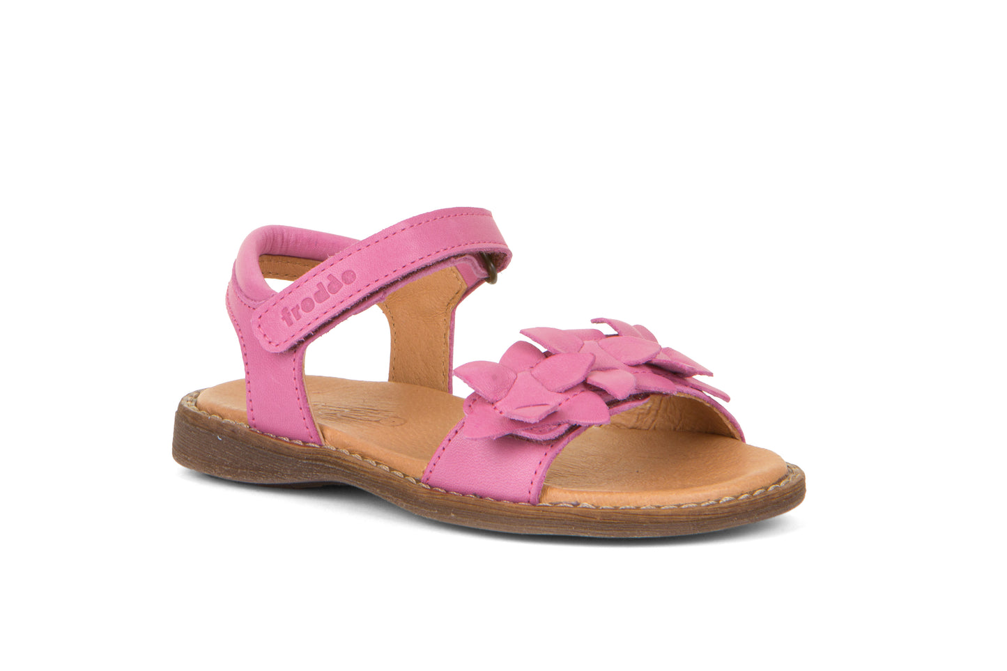 Pink Leather Flower Sandal