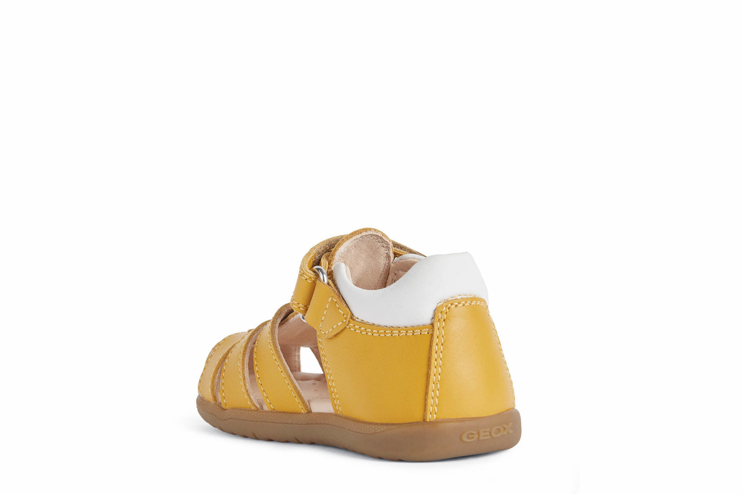 Baby Macchia Ochre Yellow Leather Sandal