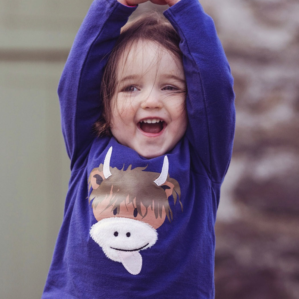 Hamish The Highland Cow Long Sleeve Top