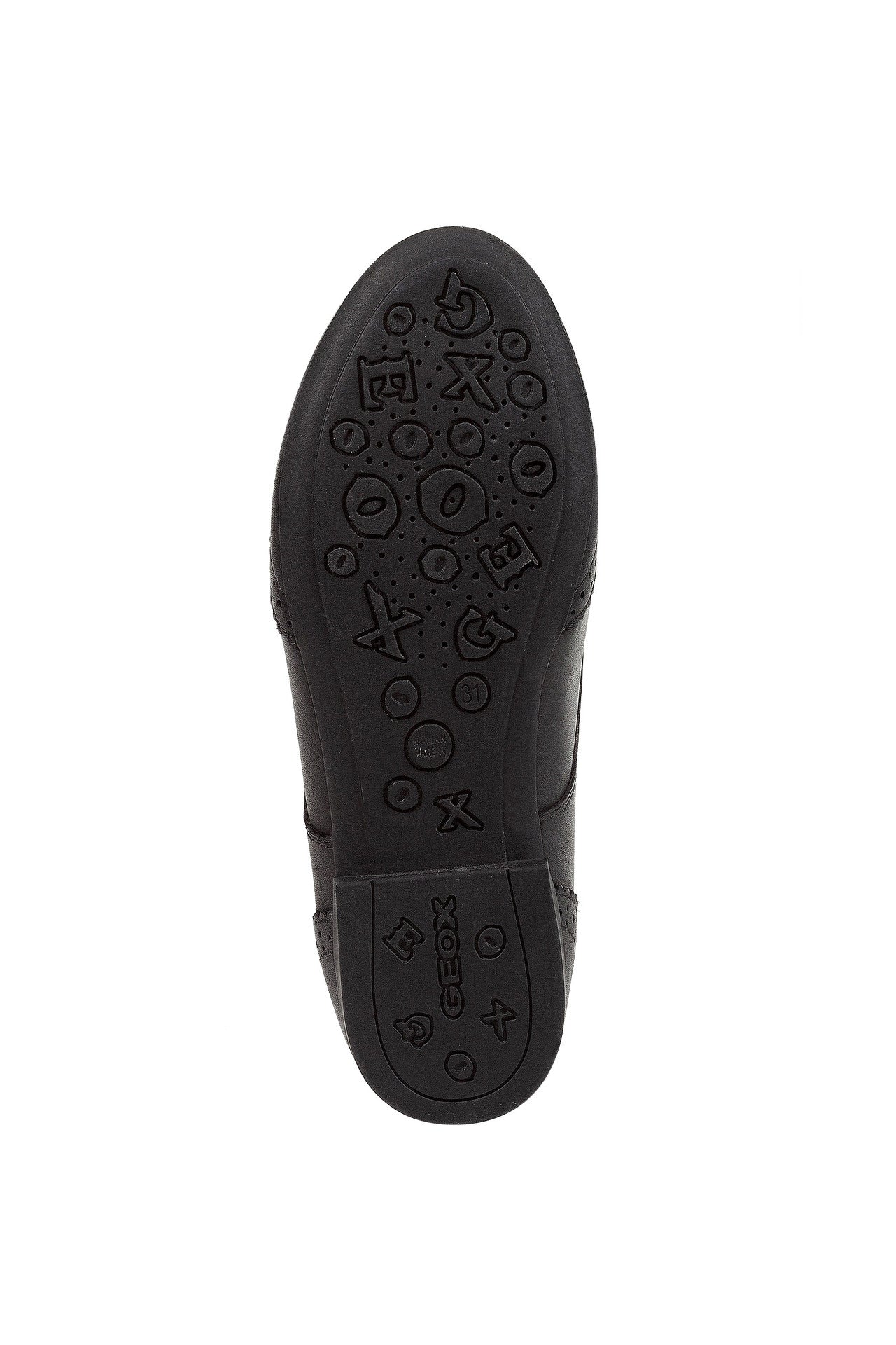 Plie Black Leather Lace-up Brogue Girl's School Shoe